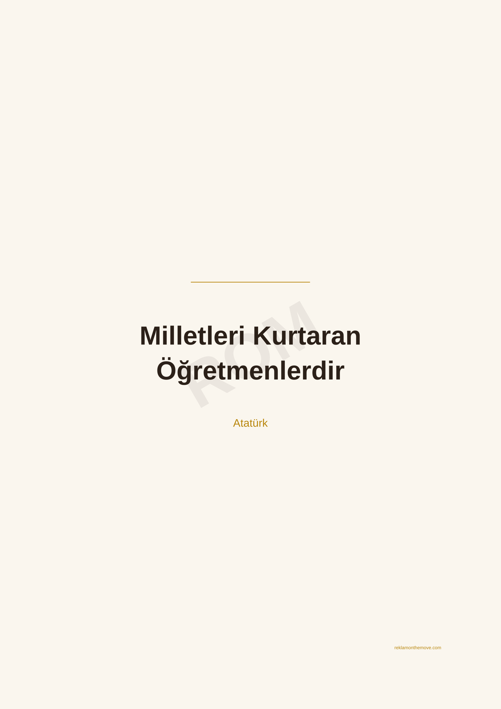 Milletleri Kurtaran Öğretmenlerdir · Espresso — ROM dijital ürün önizlemesi (filigranlı)