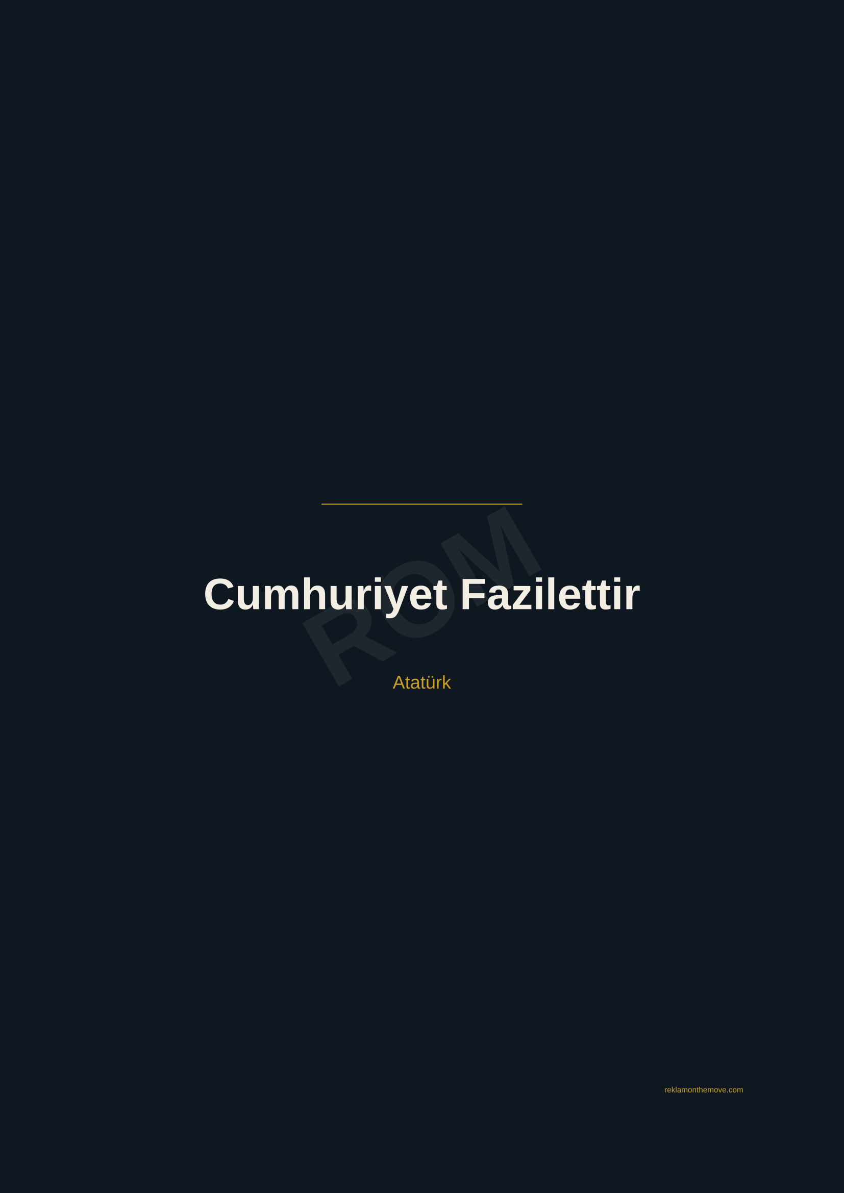 Cumhuriyet Fazilettir · Gece — ROM dijital ürün önizlemesi (filigranlı)