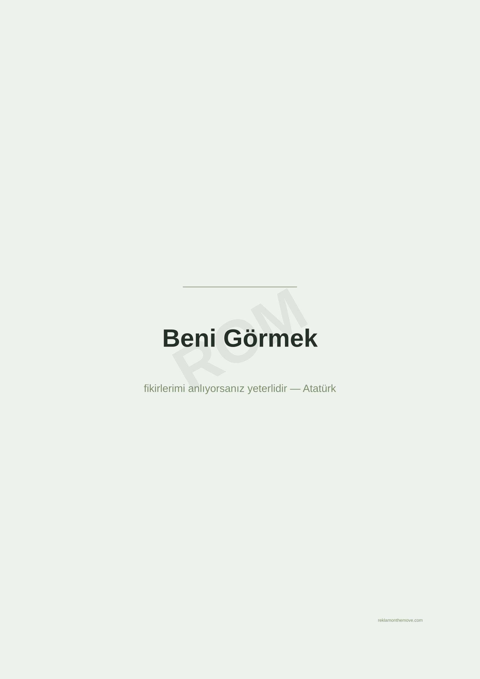 Beni Görmek · Adaçayı — ROM dijital ürün önizlemesi (filigranlı)