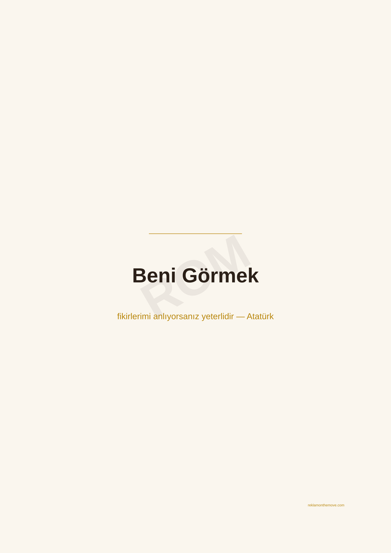 Beni Görmek · Espresso — ROM dijital ürün önizlemesi (filigranlı)