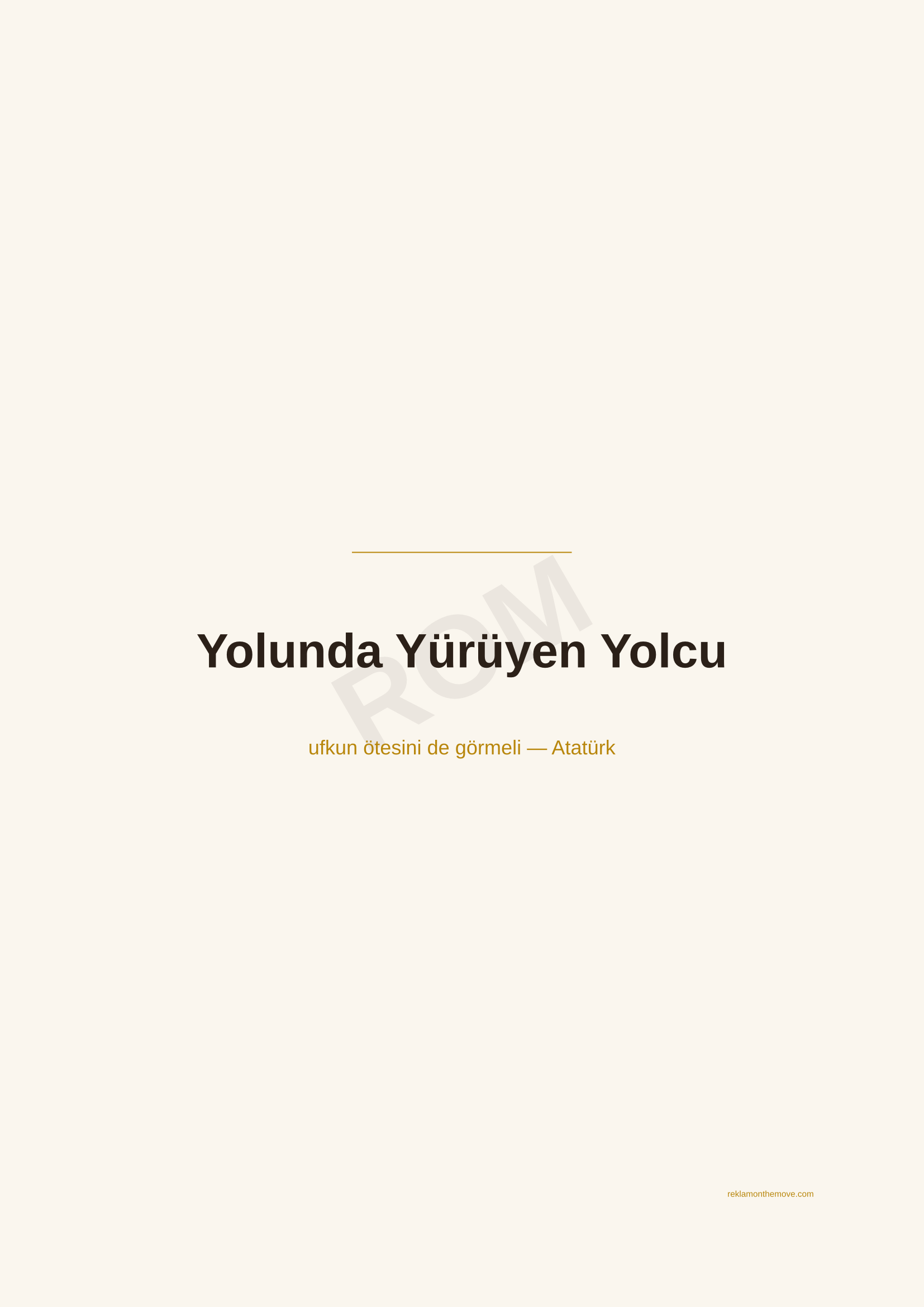 Yolunda Yürüyen Yolcu · Espresso — ROM dijital ürün önizlemesi (filigranlı)