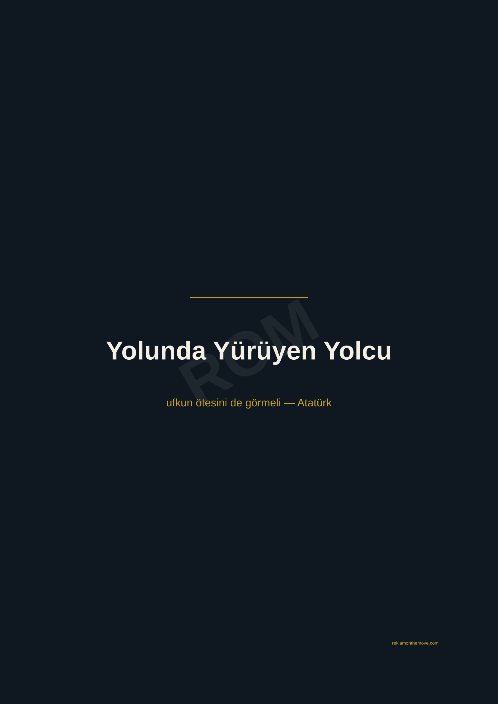 Yolunda Yürüyen Yolcu · Gece — ROM dijital ürün önizlemesi (filigranlı)
