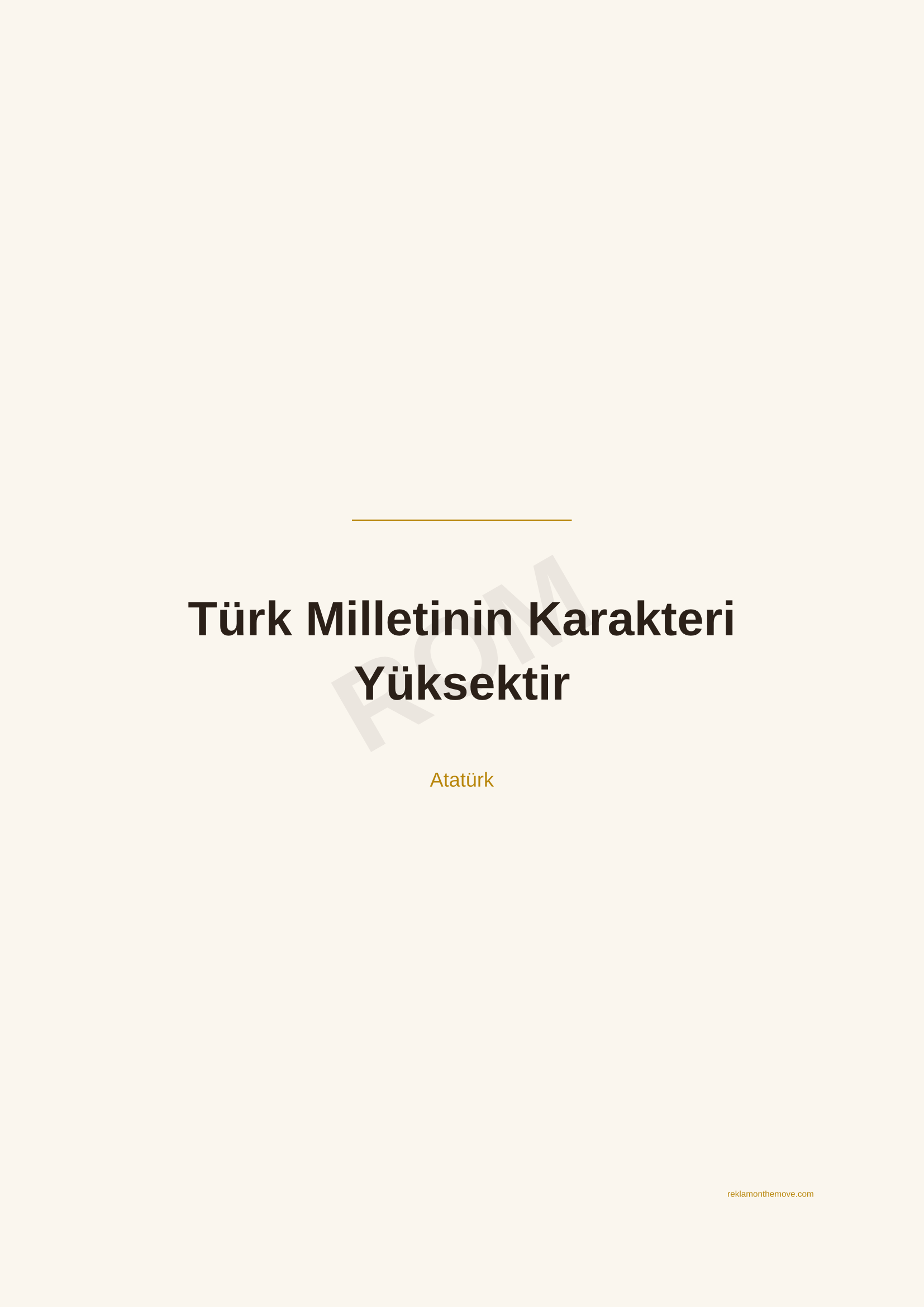 Türk Milletinin Karakteri Yüksektir · Espresso — ROM dijital ürün önizlemesi (filigranlı)