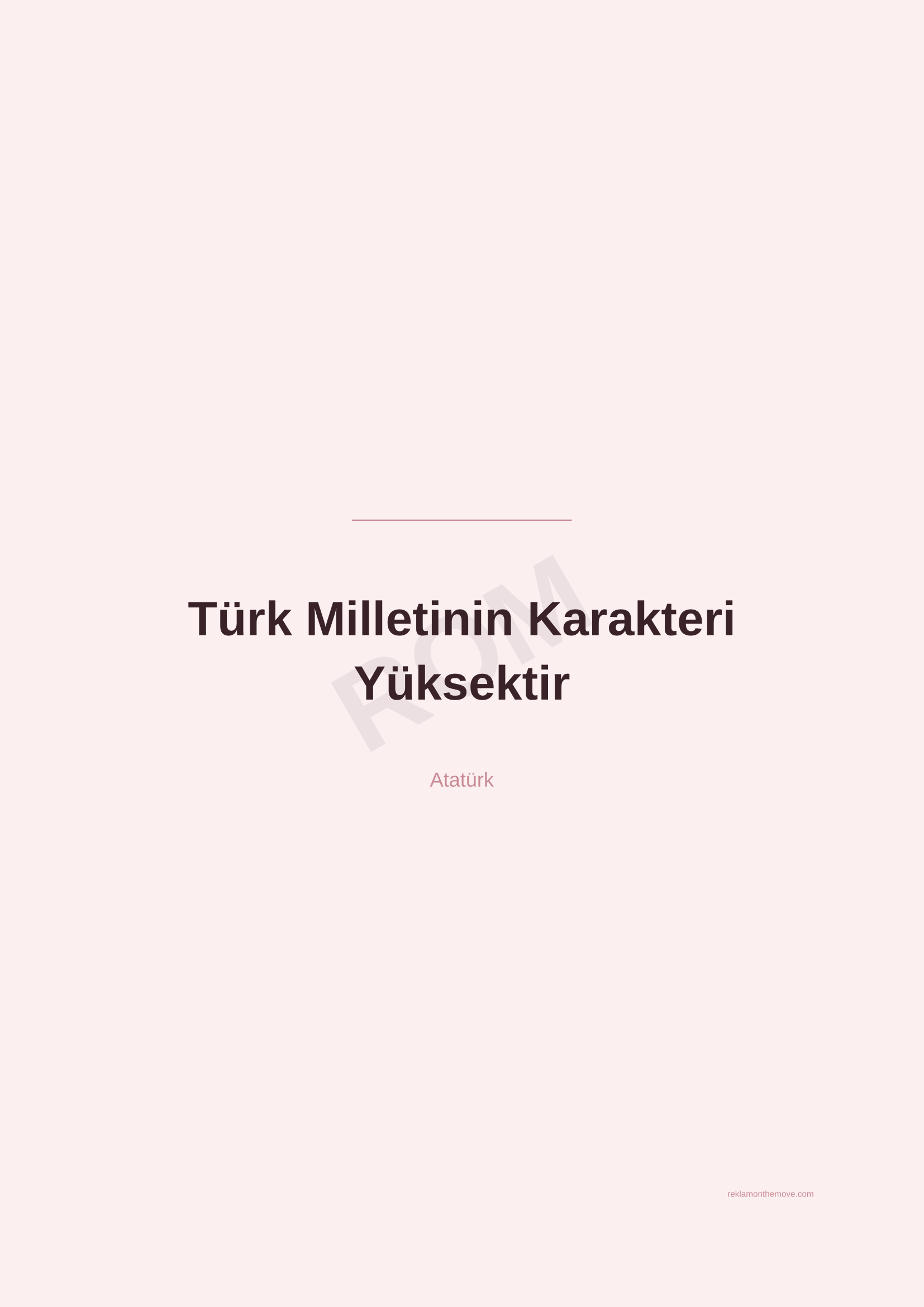 Türk Milletinin Karakteri Yüksektir · Gül — ROM dijital ürün önizlemesi (filigranlı)