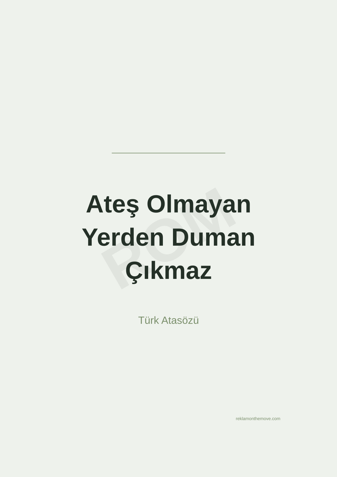 Ateş Olmayan Yerden Duman Çıkmaz · Adaçayı · A3 — ROM dijital ürün önizlemesi (filigranlı)