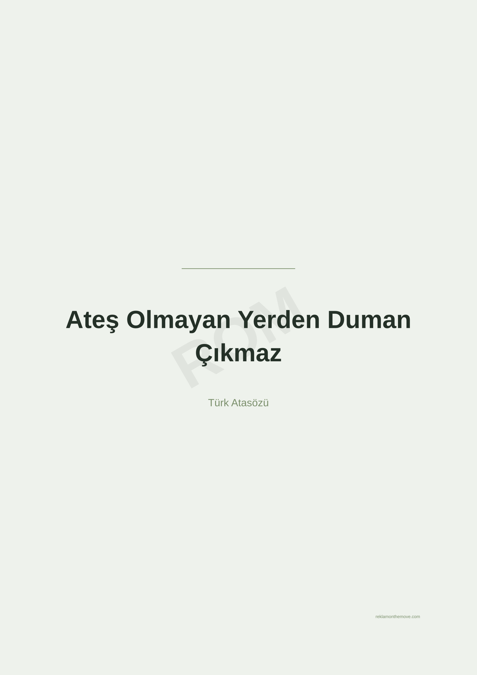 Ateş Olmayan Yerden Duman Çıkmaz · Adaçayı — ROM dijital ürün önizlemesi (filigranlı)