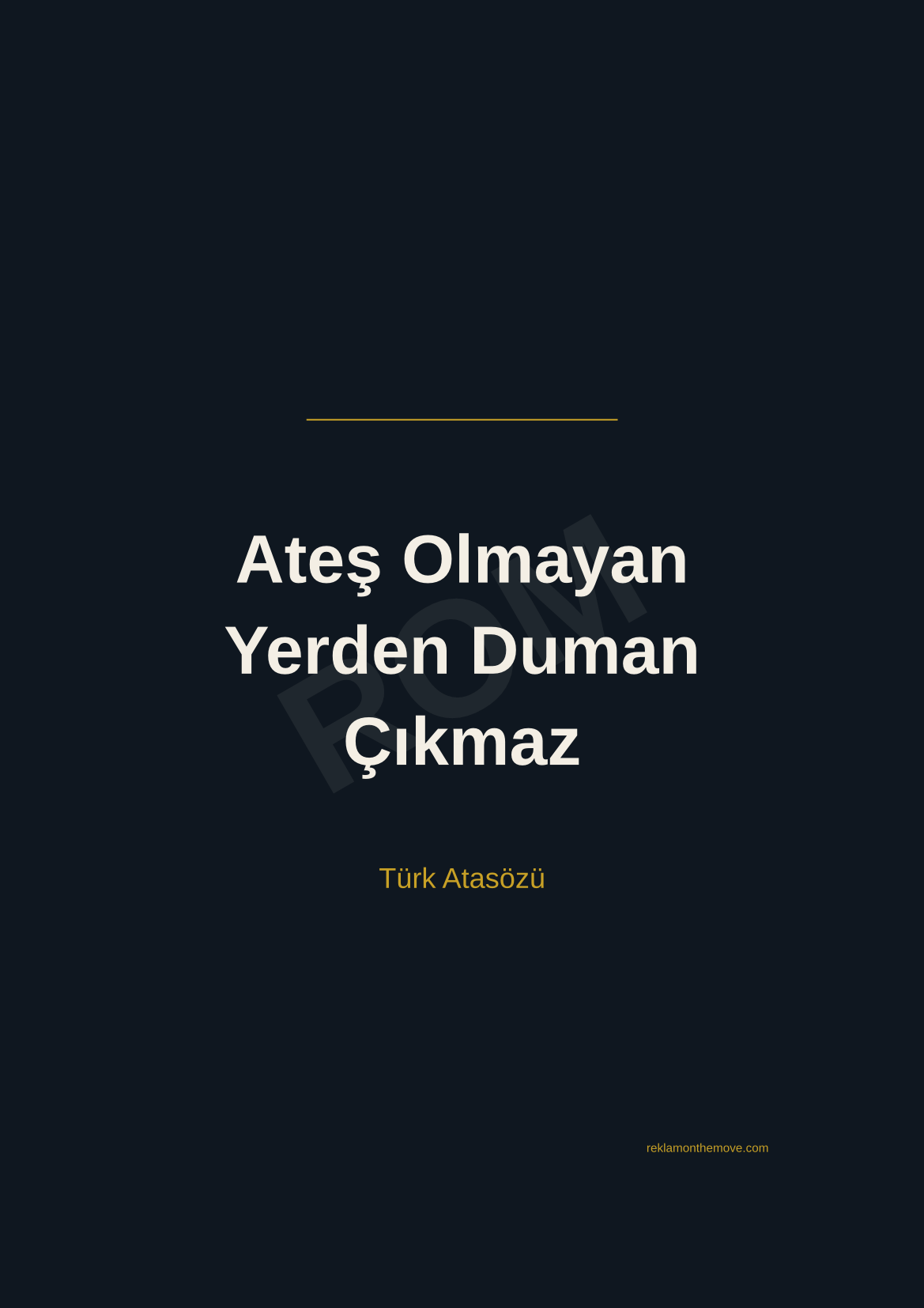 Ateş Olmayan Yerden Duman Çıkmaz · Gece · A3 — ROM dijital ürün önizlemesi (filigranlı)