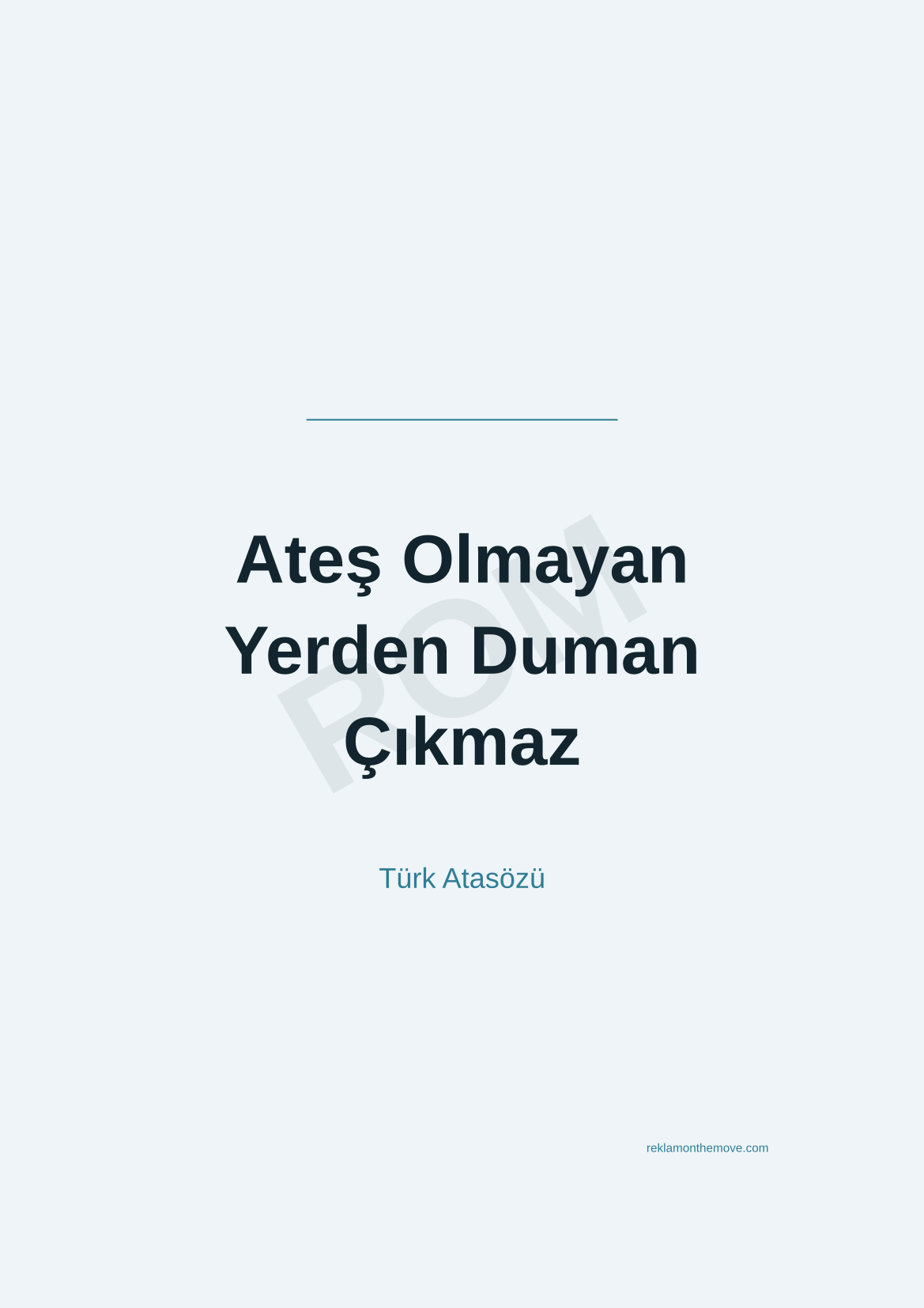Ateş Olmayan Yerden Duman Çıkmaz · Okyanus · A3 — ROM dijital ürün önizlemesi (filigranlı)