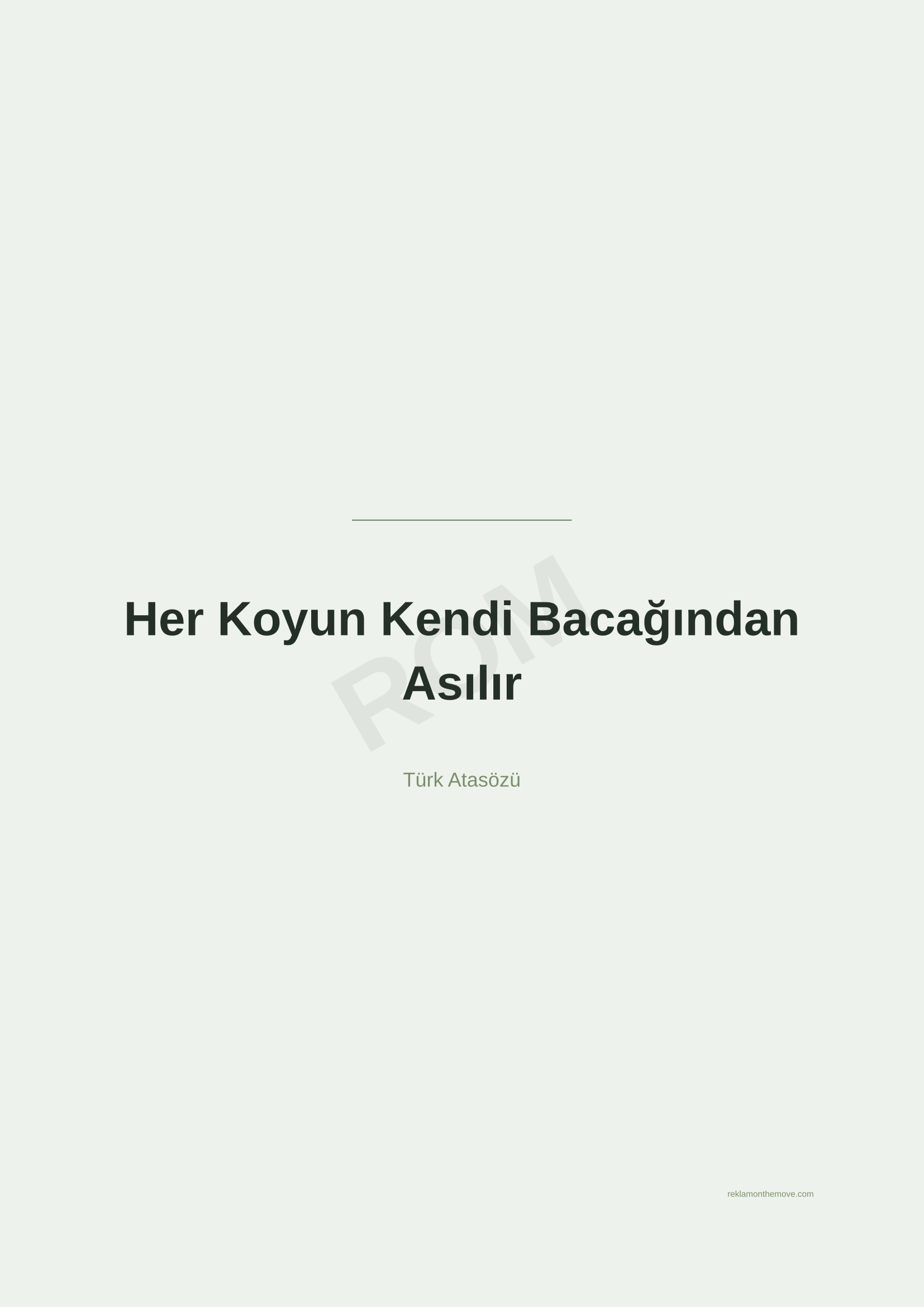 Her Koyun Kendi Bacağından Asılır · Adaçayı · A2 — ROM dijital ürün önizlemesi (filigranlı)