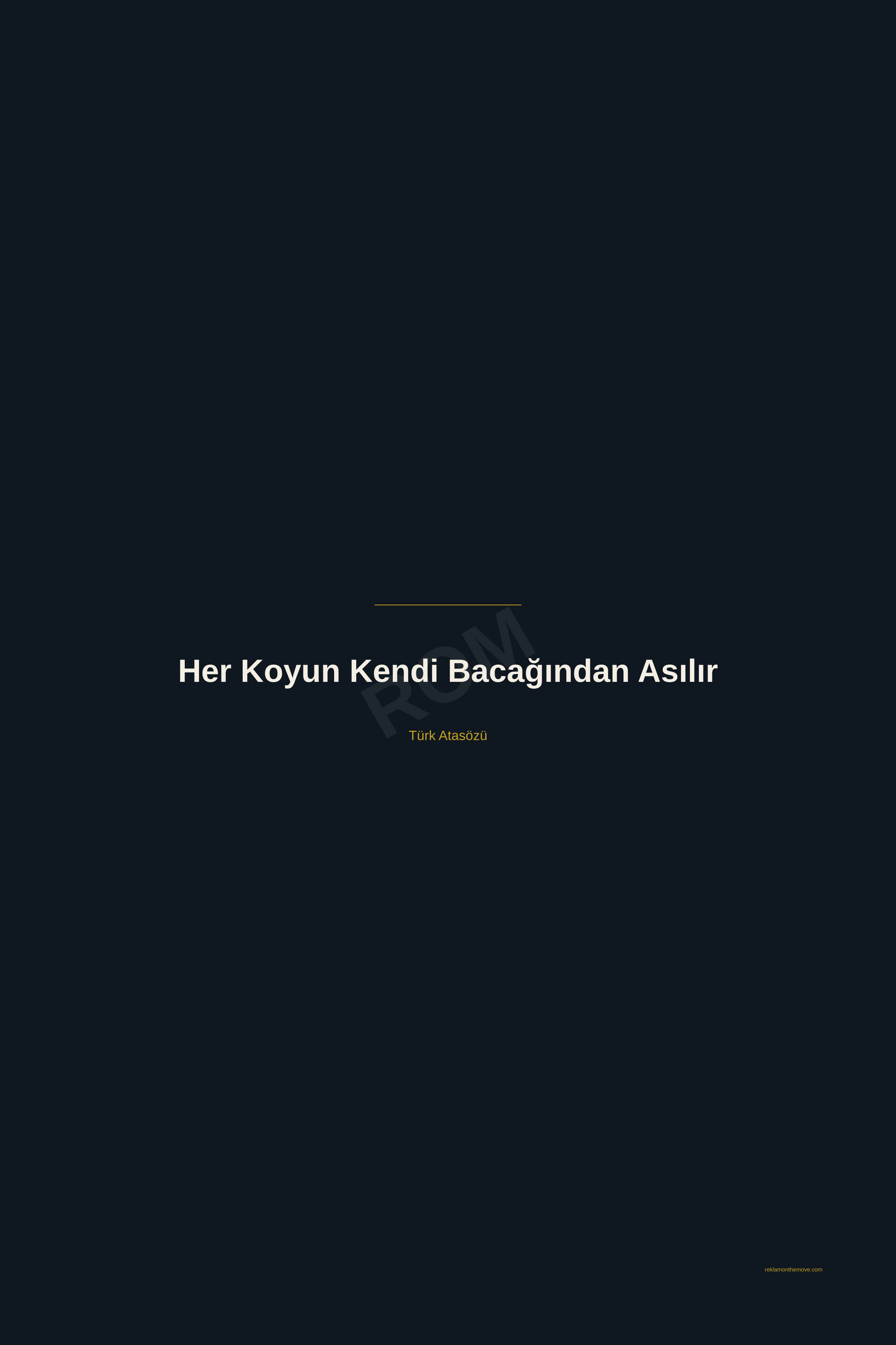 Her Koyun Kendi Bacağından Asılır · Gece · 24×36" — ROM dijital ürün önizlemesi (filigranlı)