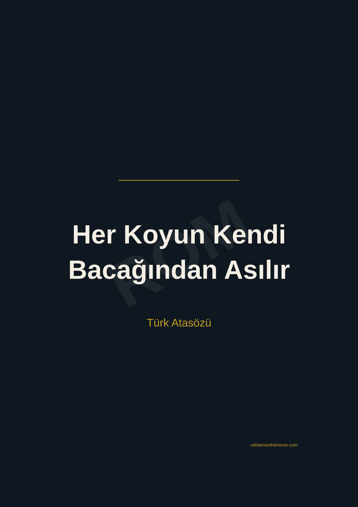 Her Koyun Kendi Bacağından Asılır · Gece · A3 — ROM dijital ürün önizlemesi (filigranlı)