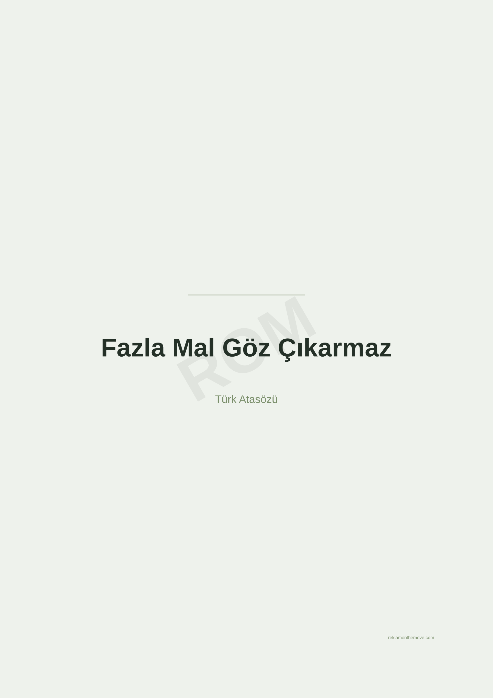 Fazla Mal Göz Çıkarmaz · Adaçayı · A2 — ROM dijital ürün önizlemesi (filigranlı)