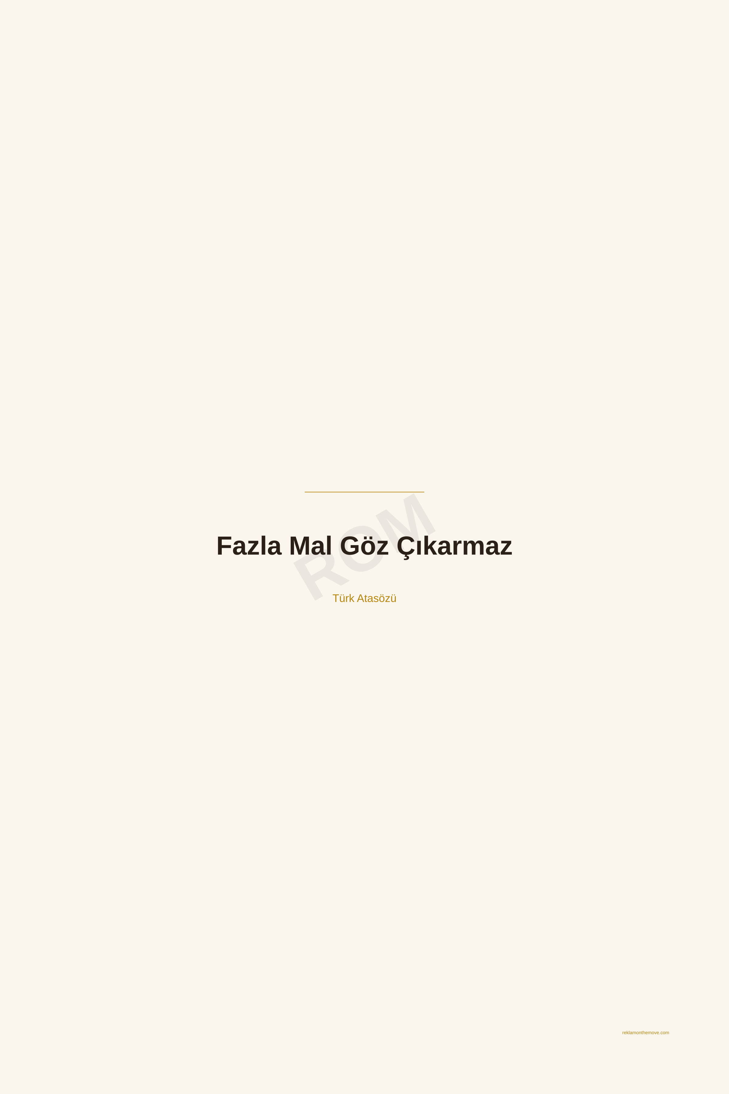 Fazla Mal Göz Çıkarmaz · Espresso · 24×36" — ROM dijital ürün önizlemesi (filigranlı)