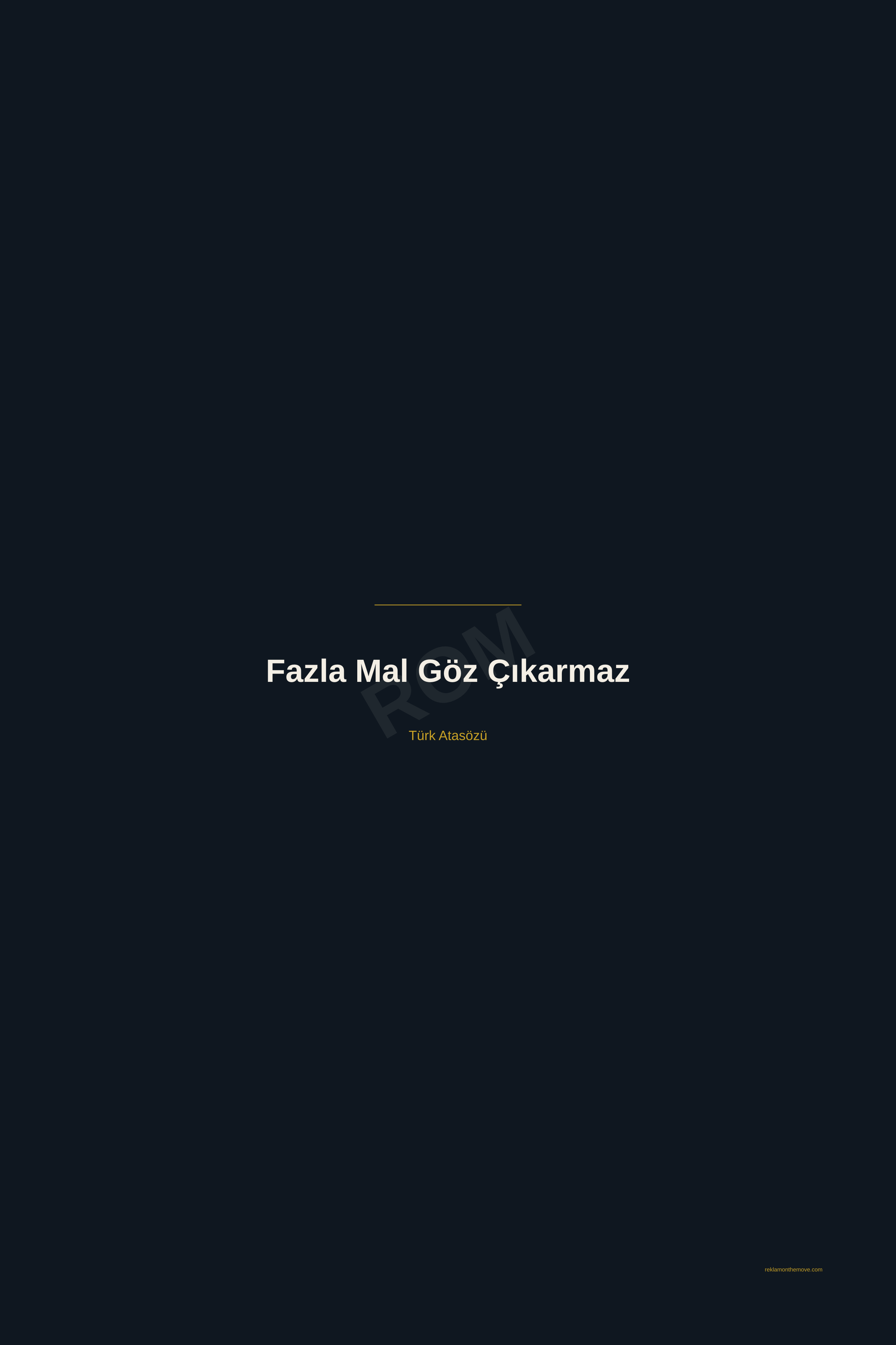 Fazla Mal Göz Çıkarmaz · Gece · 24×36" — ROM dijital ürün önizlemesi (filigranlı)