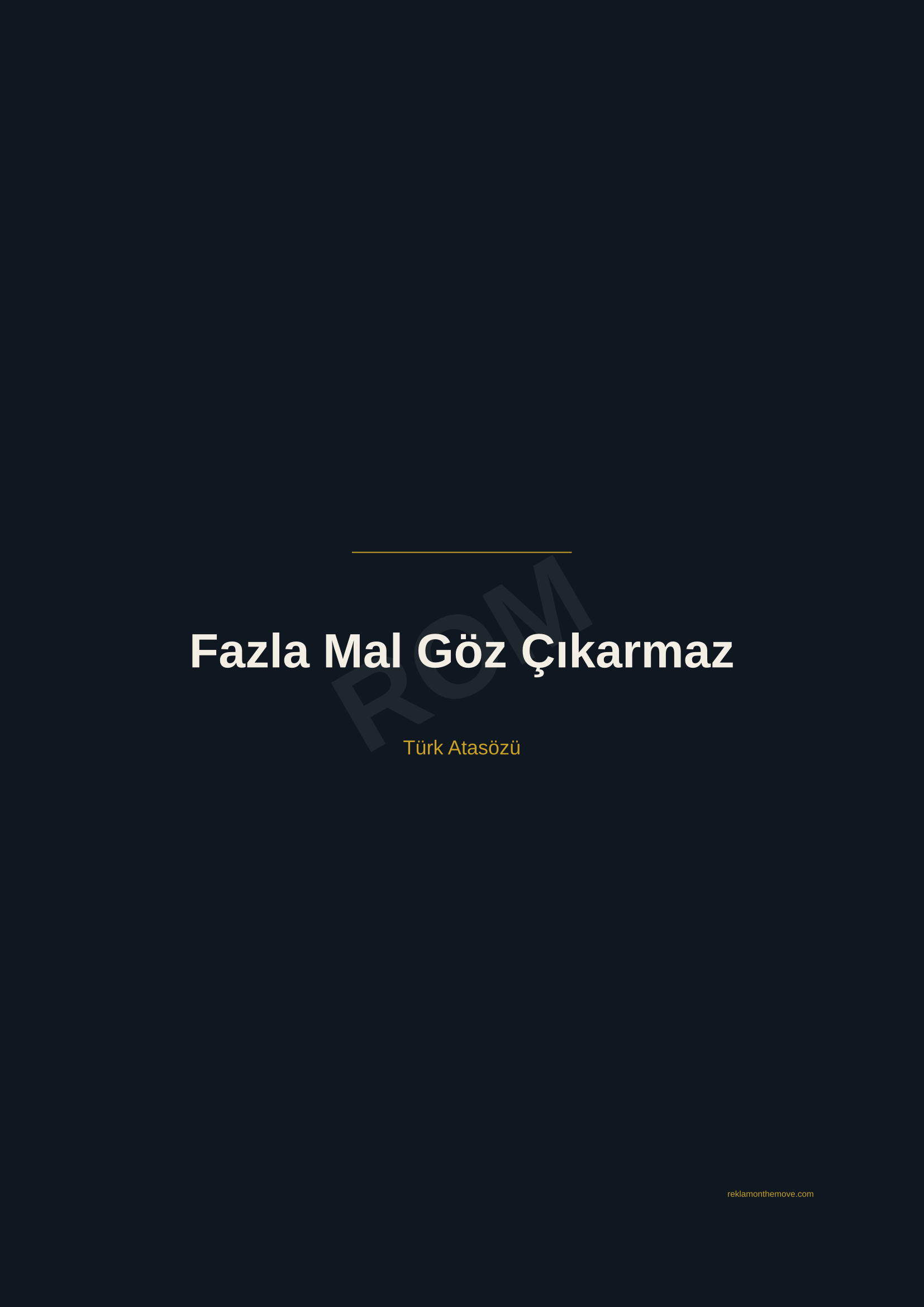 Fazla Mal Göz Çıkarmaz · Gece · A2 — ROM dijital ürün önizlemesi (filigranlı)