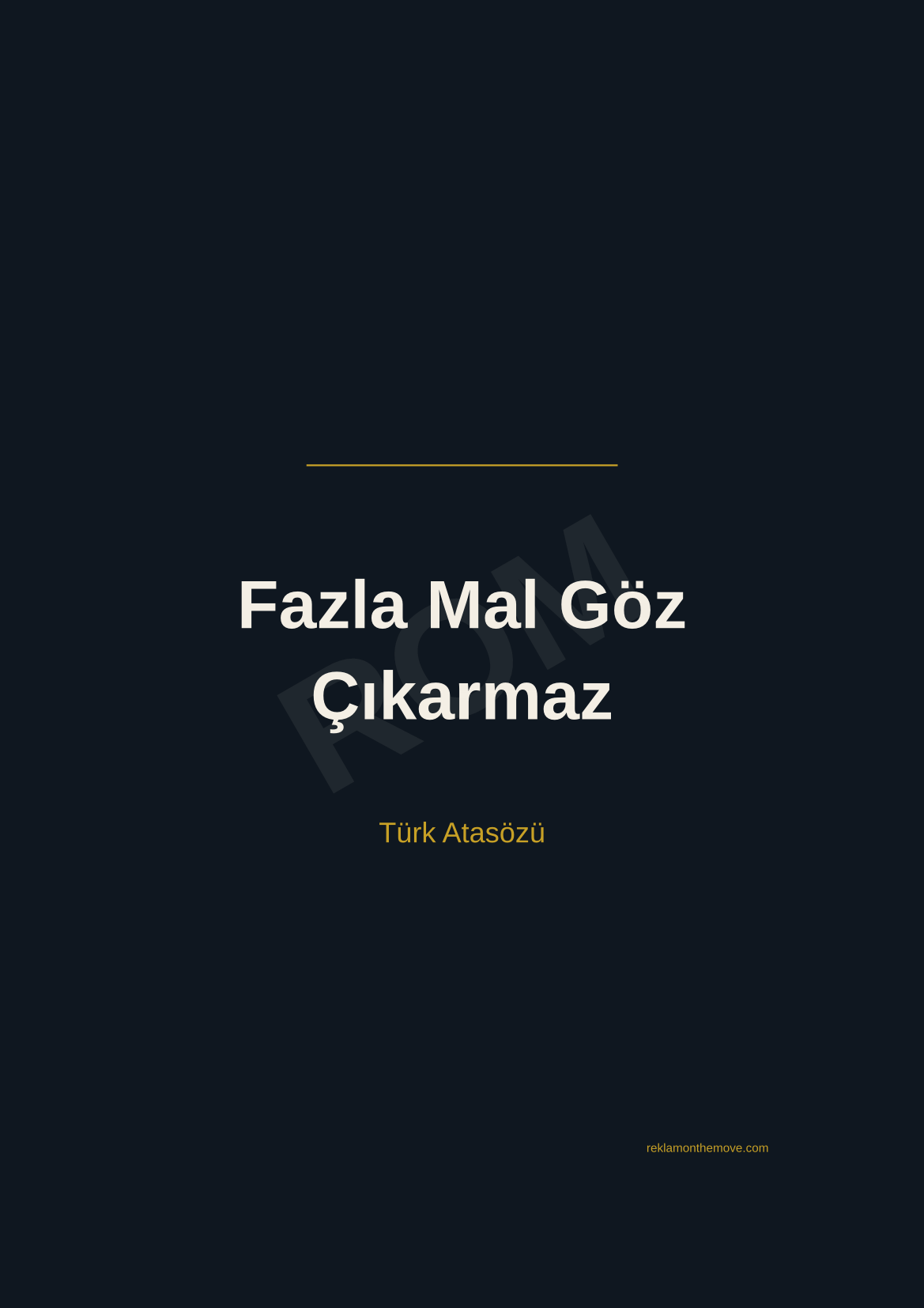 Fazla Mal Göz Çıkarmaz · Gece · A3 — ROM dijital ürün önizlemesi (filigranlı)