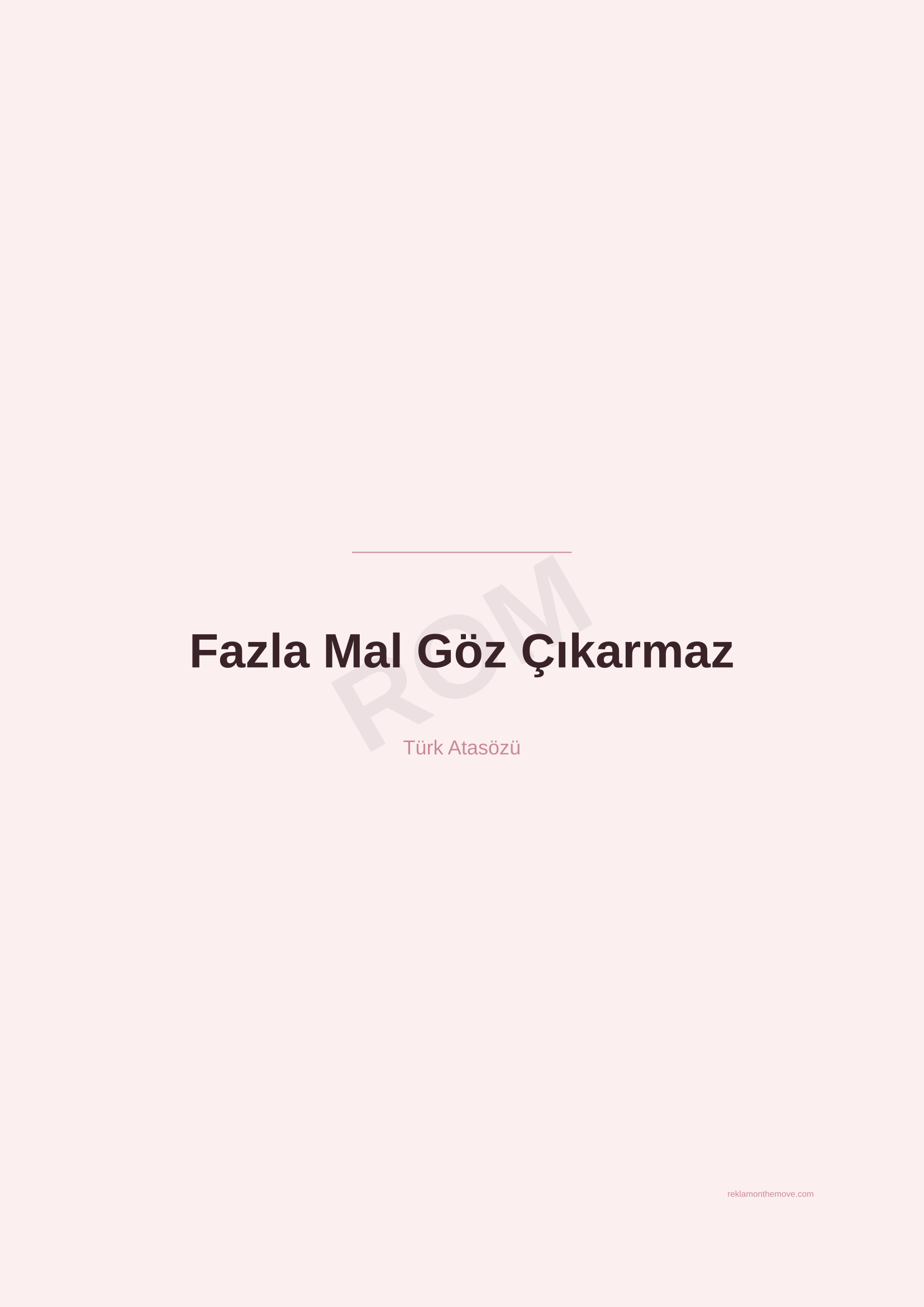 Fazla Mal Göz Çıkarmaz · Gül — ROM dijital ürün önizlemesi (filigranlı)