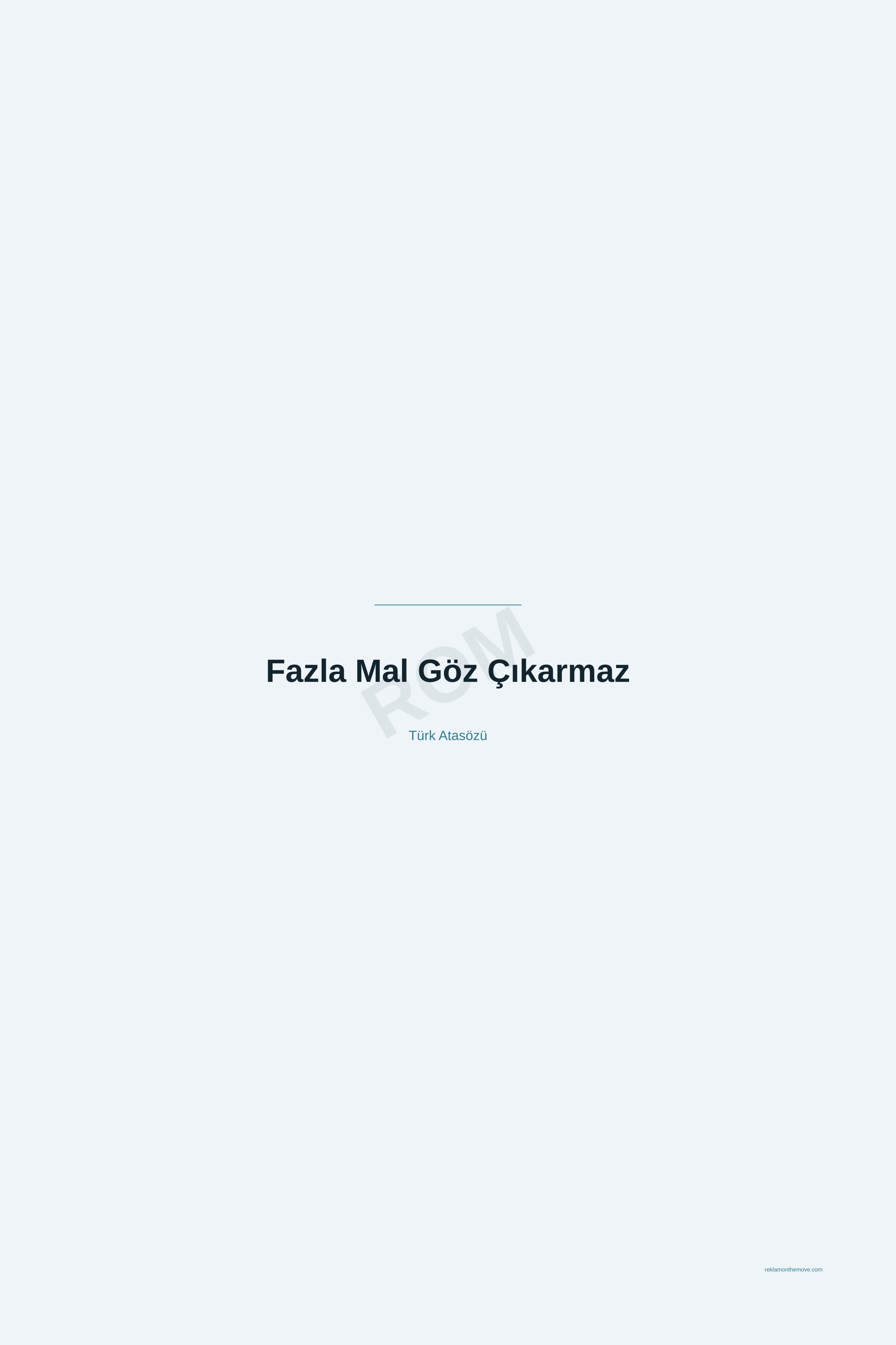 Fazla Mal Göz Çıkarmaz · Okyanus · 24×36" — ROM dijital ürün önizlemesi (filigranlı)
