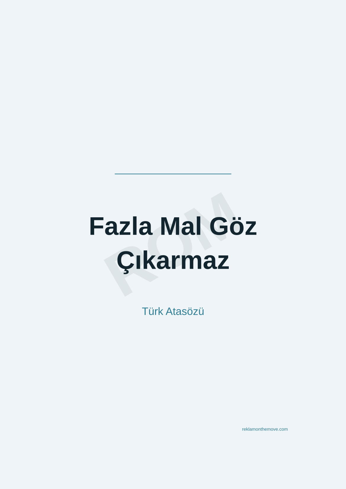 Fazla Mal Göz Çıkarmaz · Okyanus · A3 — ROM dijital ürün önizlemesi (filigranlı)