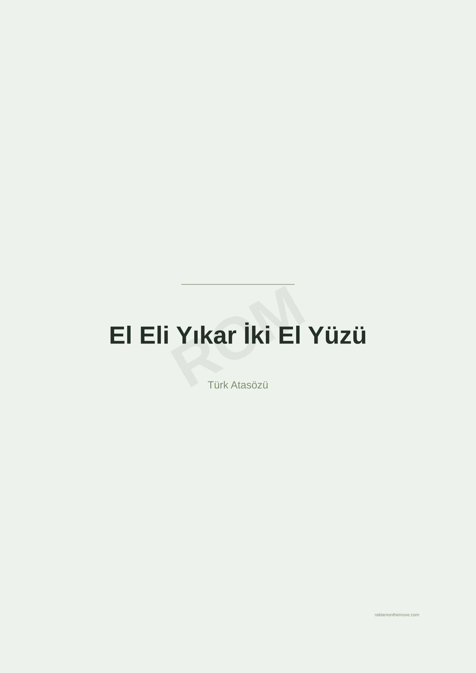 El Eli Yıkar İki El Yüzü · Adaçayı · A2 — ROM dijital ürün önizlemesi (filigranlı)