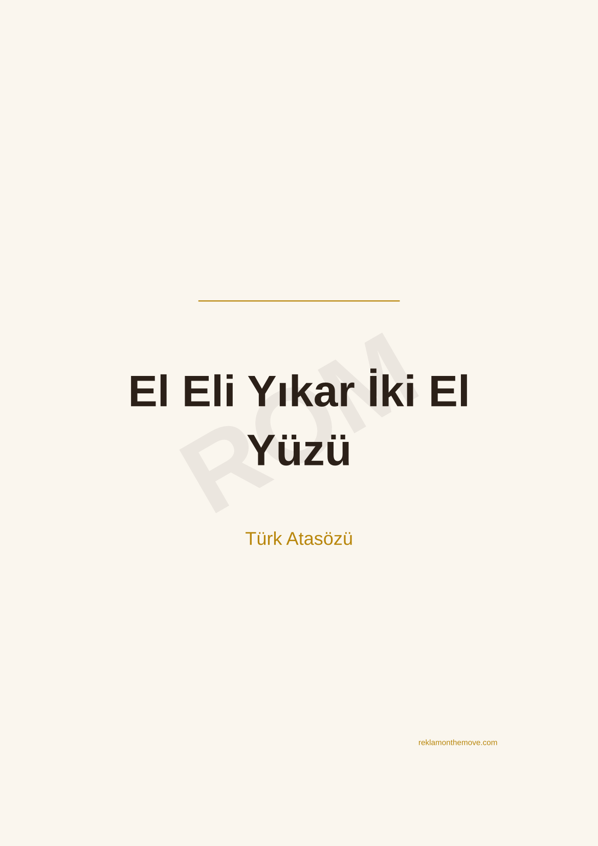 El Eli Yıkar İki El Yüzü · Espresso · A3 — ROM dijital ürün önizlemesi (filigranlı)