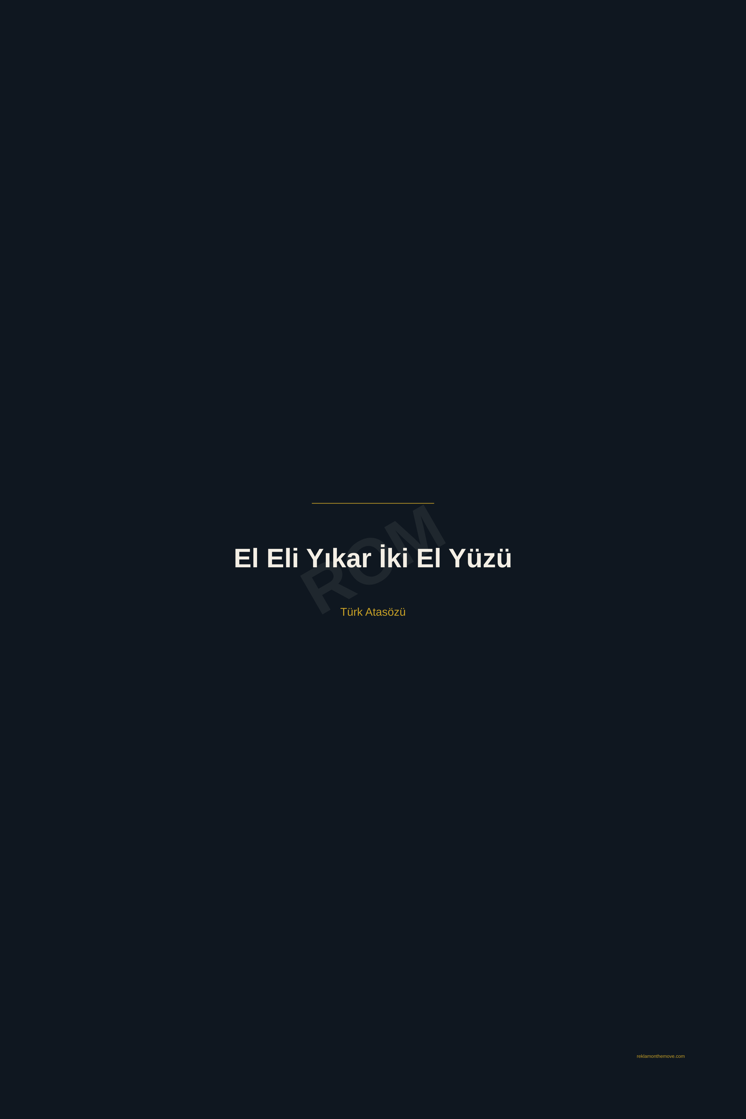 El Eli Yıkar İki El Yüzü · Gece · 24×36" — ROM dijital ürün önizlemesi (filigranlı)