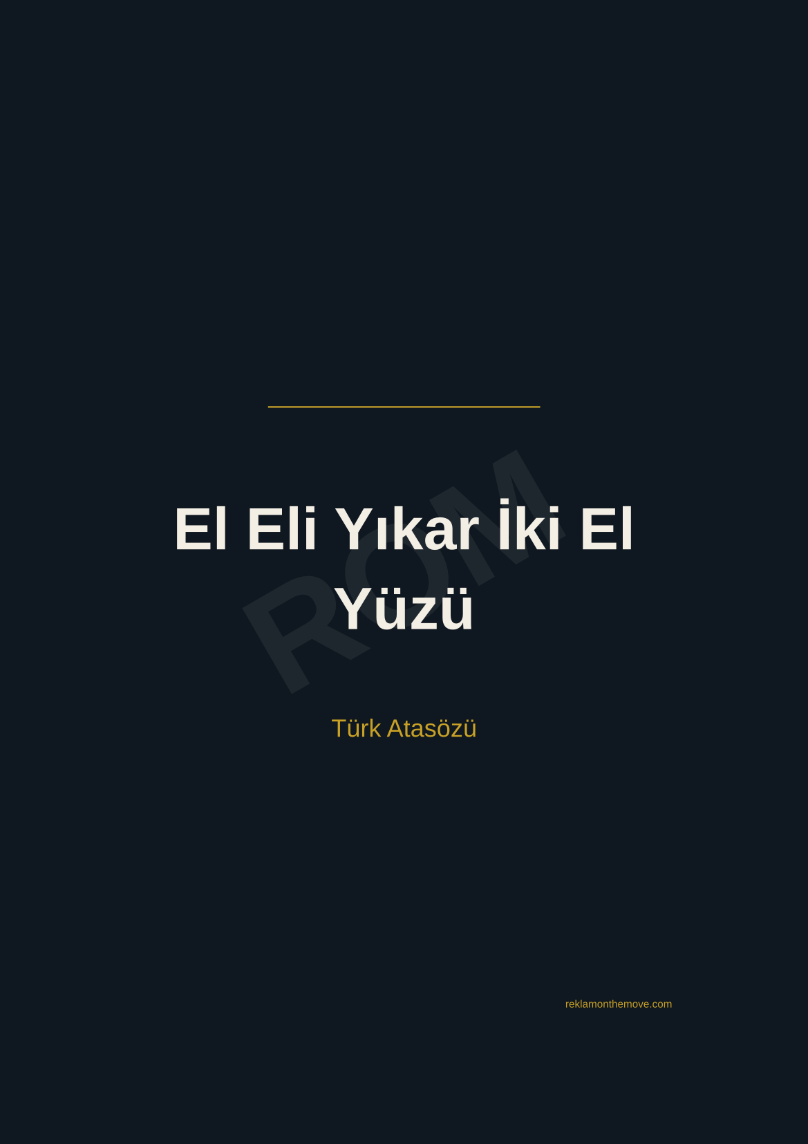 El Eli Yıkar İki El Yüzü · Gece · A3 — ROM dijital ürün önizlemesi (filigranlı)