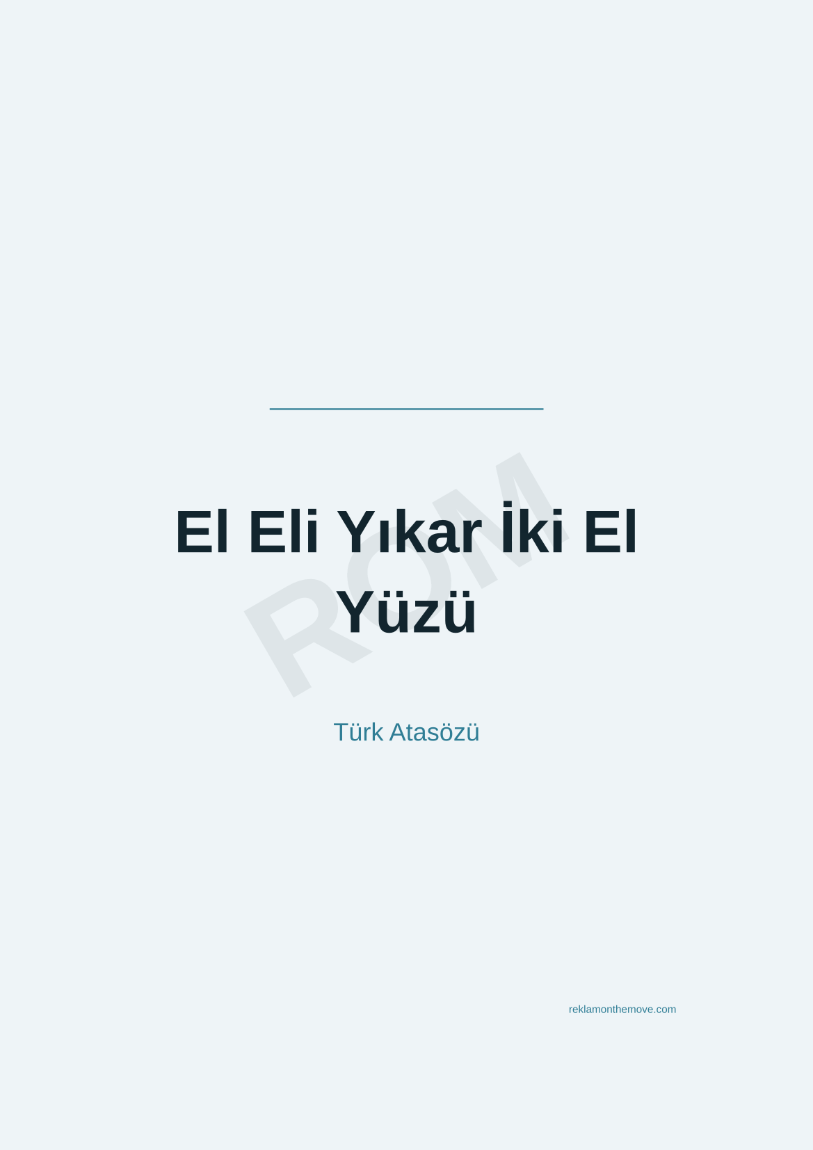 El Eli Yıkar İki El Yüzü · Okyanus · A3 — ROM dijital ürün önizlemesi (filigranlı)