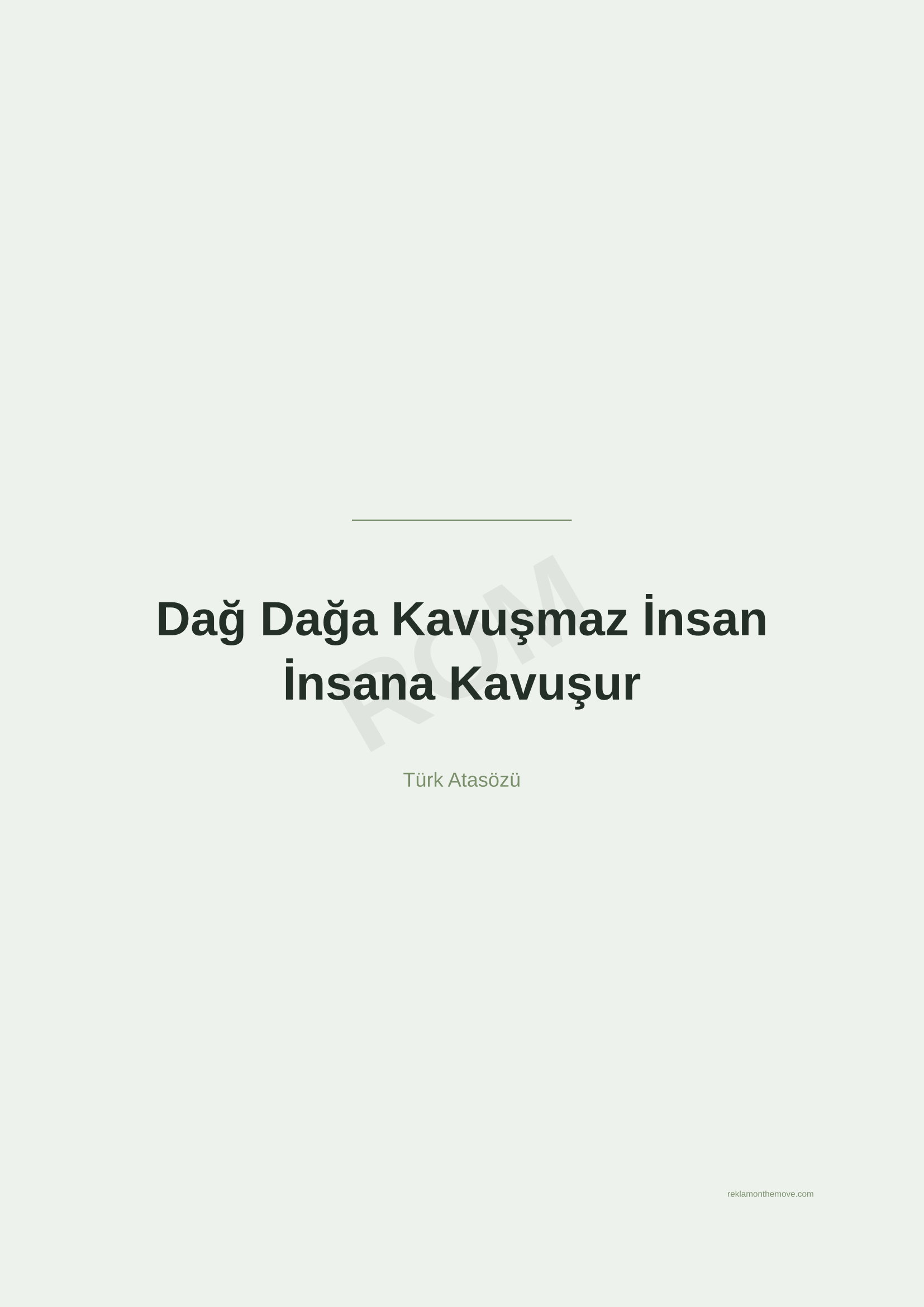 Dağ Dağa Kavuşmaz İnsan İnsana Kavuşur · Adaçayı — ROM dijital ürün önizlemesi (filigranlı)