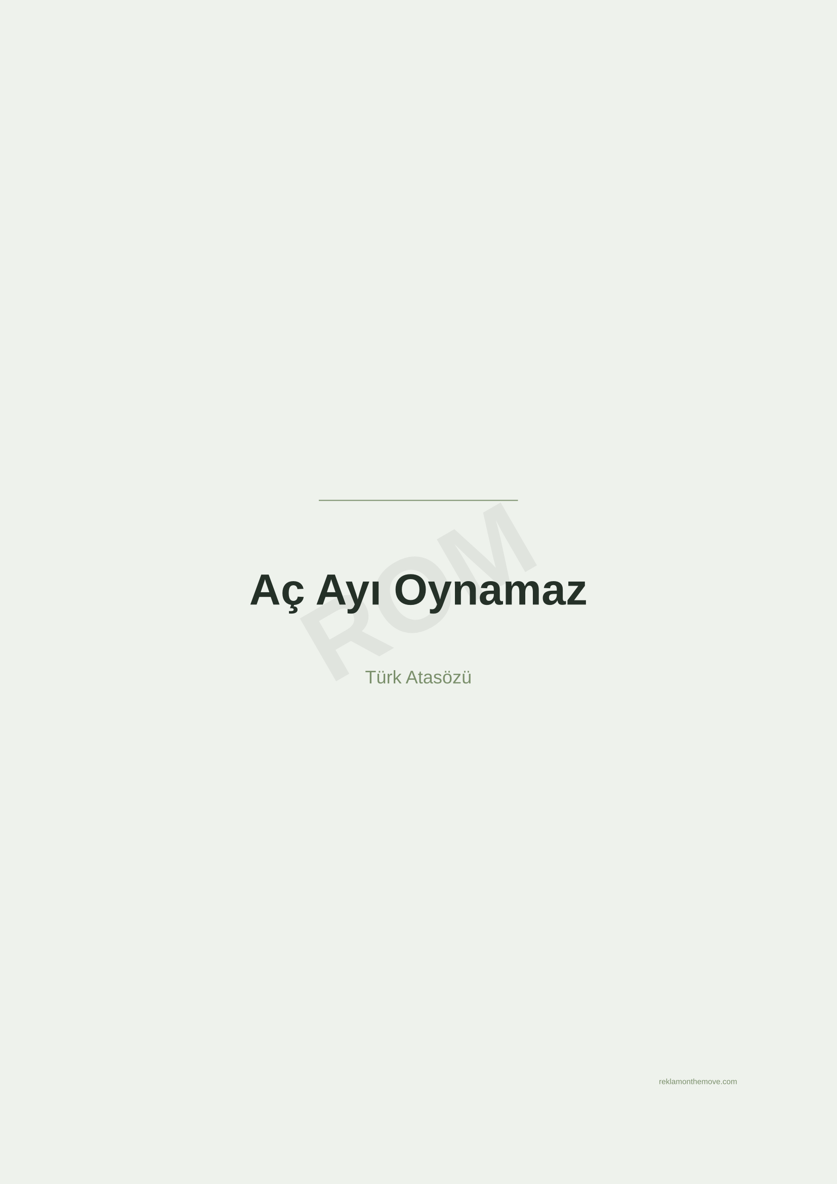 Aç Ayı Oynamaz · Adaçayı — ROM dijital ürün önizlemesi (filigranlı)