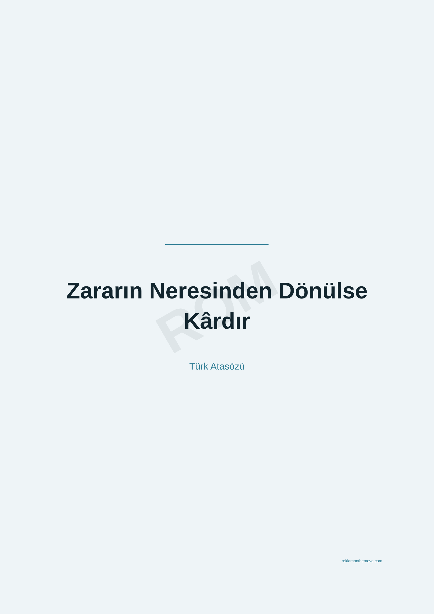 Zararın Neresinden Dönülse Kârdır · Okyanus · A2 — ROM dijital ürün önizlemesi (filigranlı)