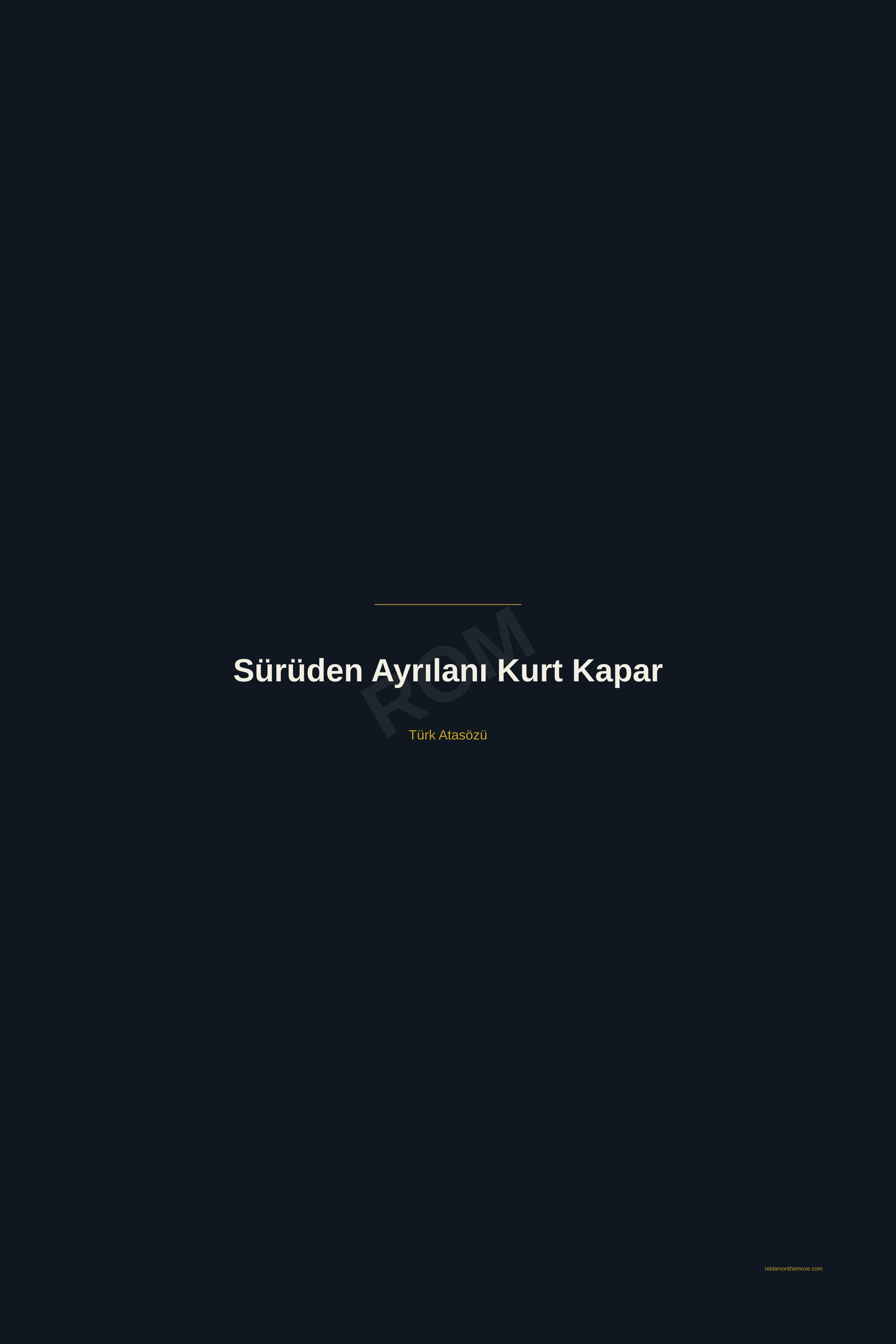 Sürüden Ayrılanı Kurt Kapar · Gece · 24×36" — ROM dijital ürün önizlemesi (filigranlı)