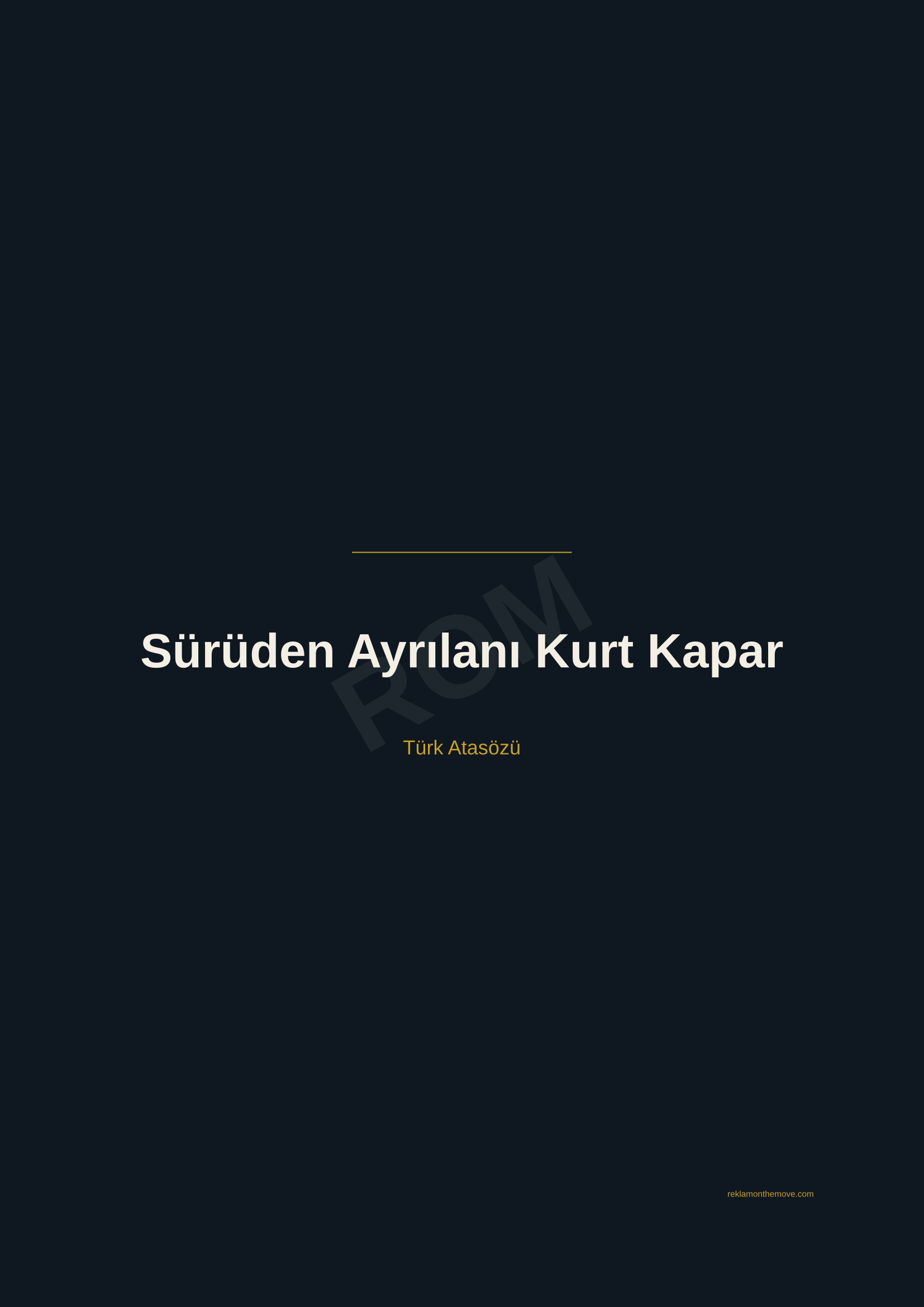 Sürüden Ayrılanı Kurt Kapar · Gece — ROM dijital ürün önizlemesi (filigranlı)