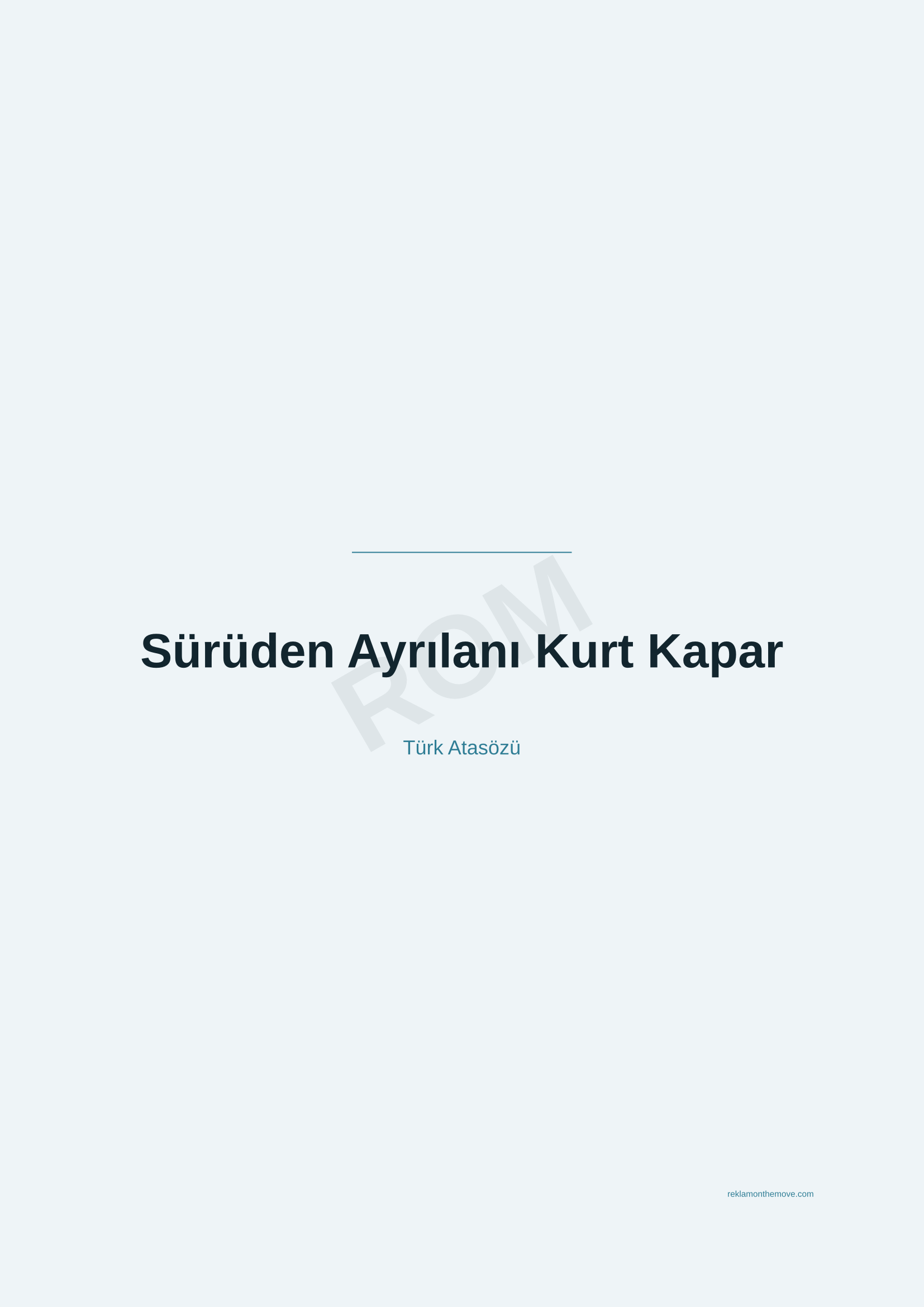 Sürüden Ayrılanı Kurt Kapar · Okyanus — ROM dijital ürün önizlemesi (filigranlı)