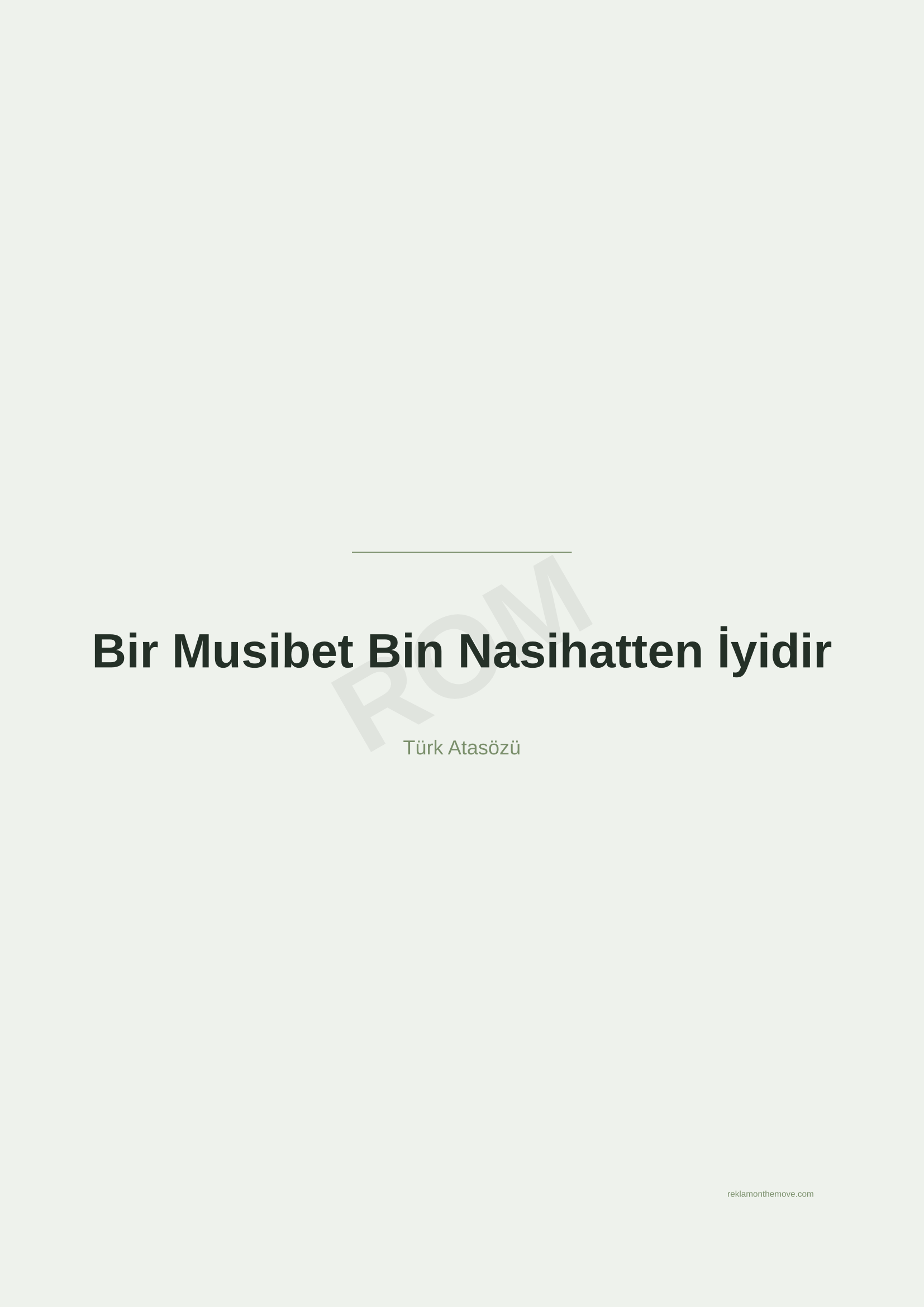 Bir Musibet Bin Nasihatten İyidir · Adaçayı · A2 — ROM dijital ürün önizlemesi (filigranlı)