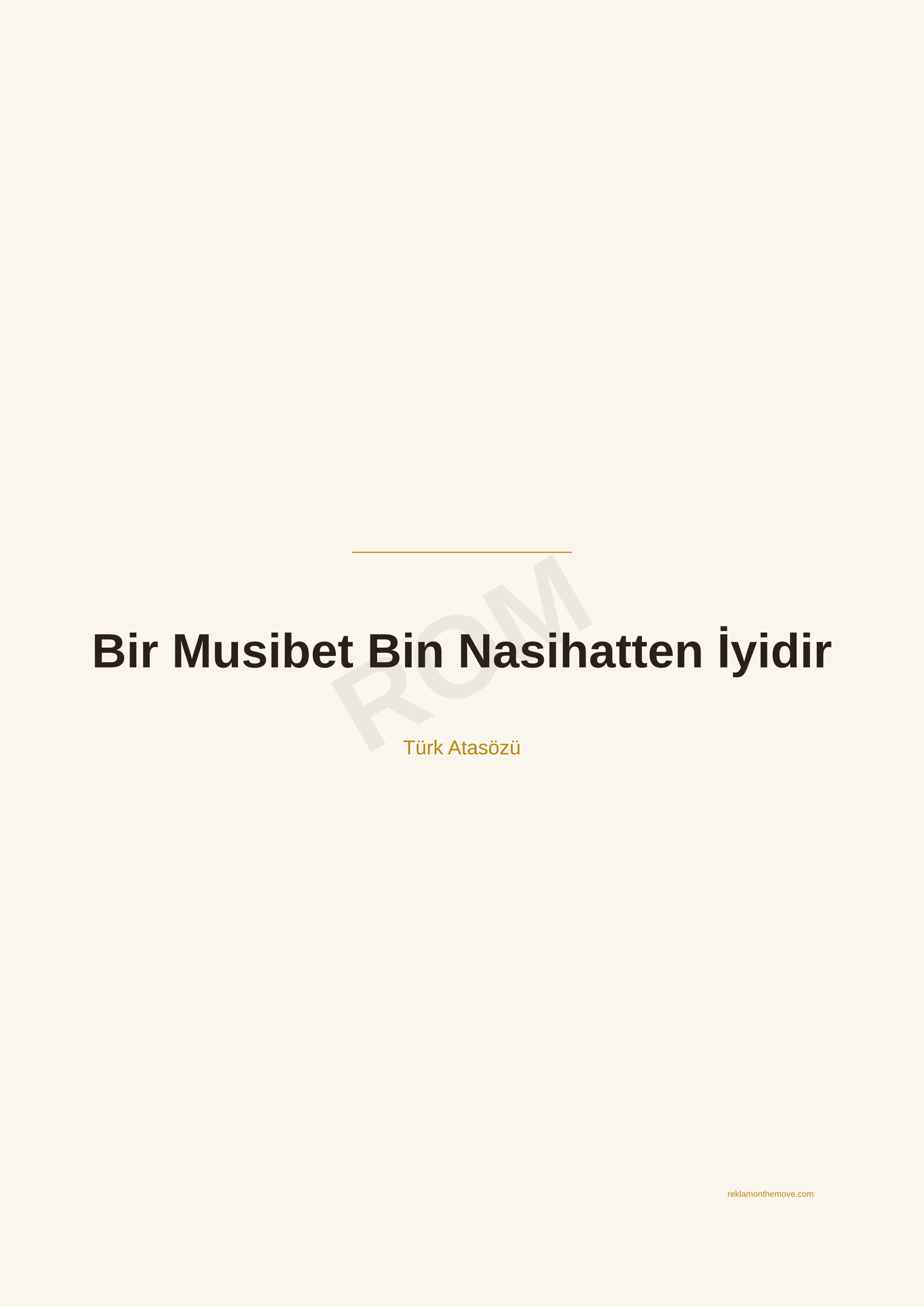 Bir Musibet Bin Nasihatten İyidir · Espresso — ROM dijital ürün önizlemesi (filigranlı)