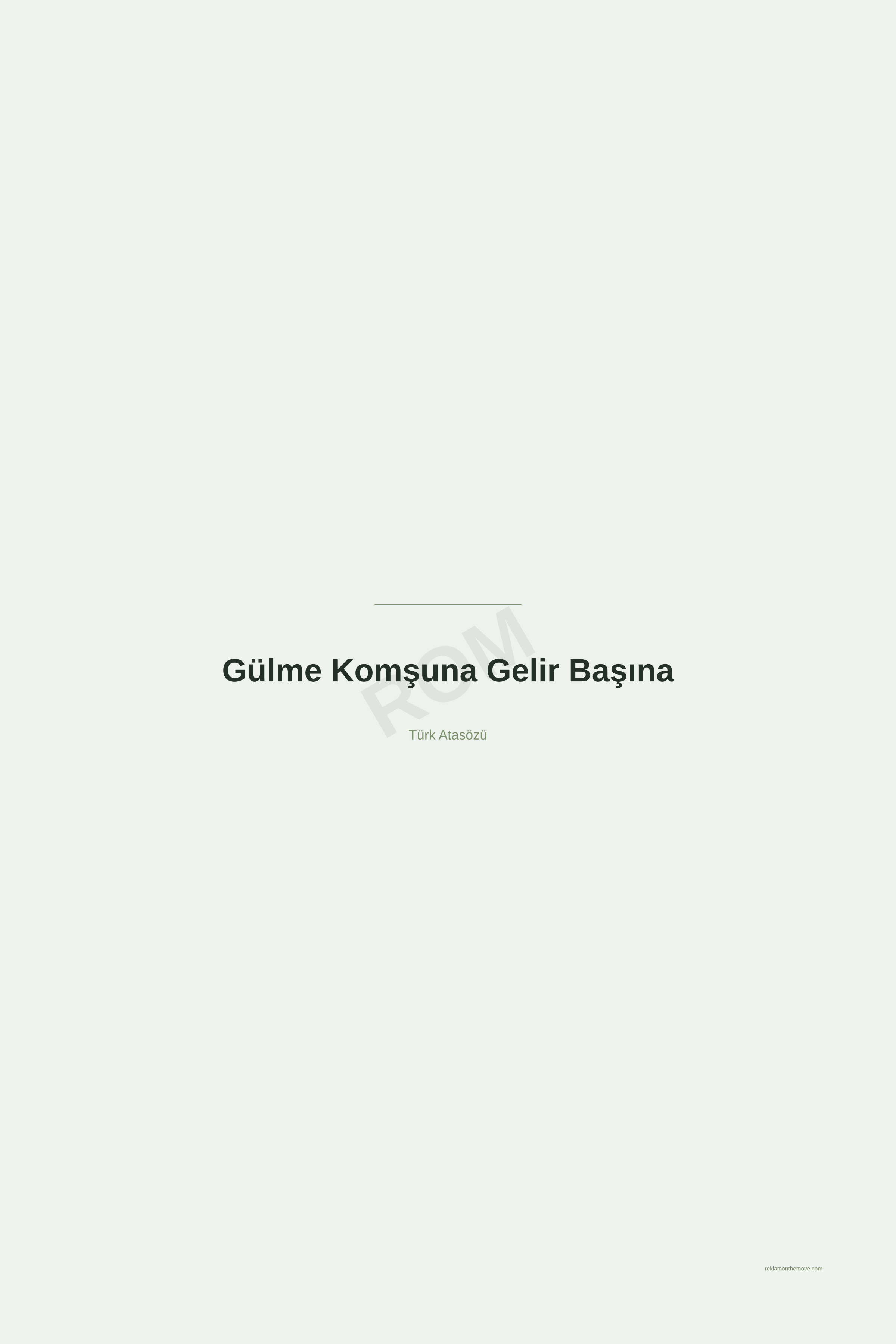 Gülme Komşuna Gelir Başına · Adaçayı · 24×36" — ROM dijital ürün önizlemesi (filigranlı)