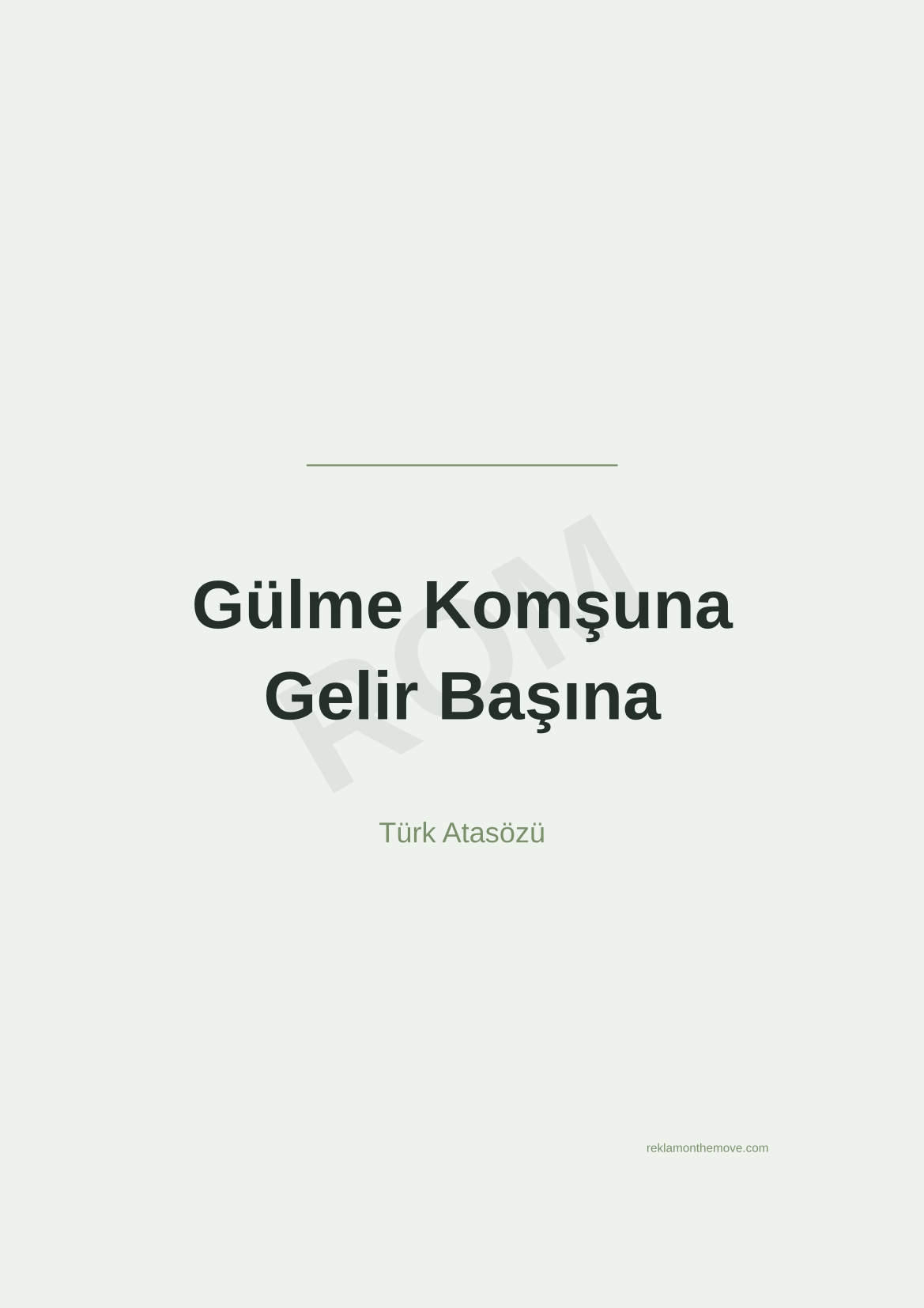 Gülme Komşuna Gelir Başına · Adaçayı · A3 — ROM dijital ürün önizlemesi (filigranlı)