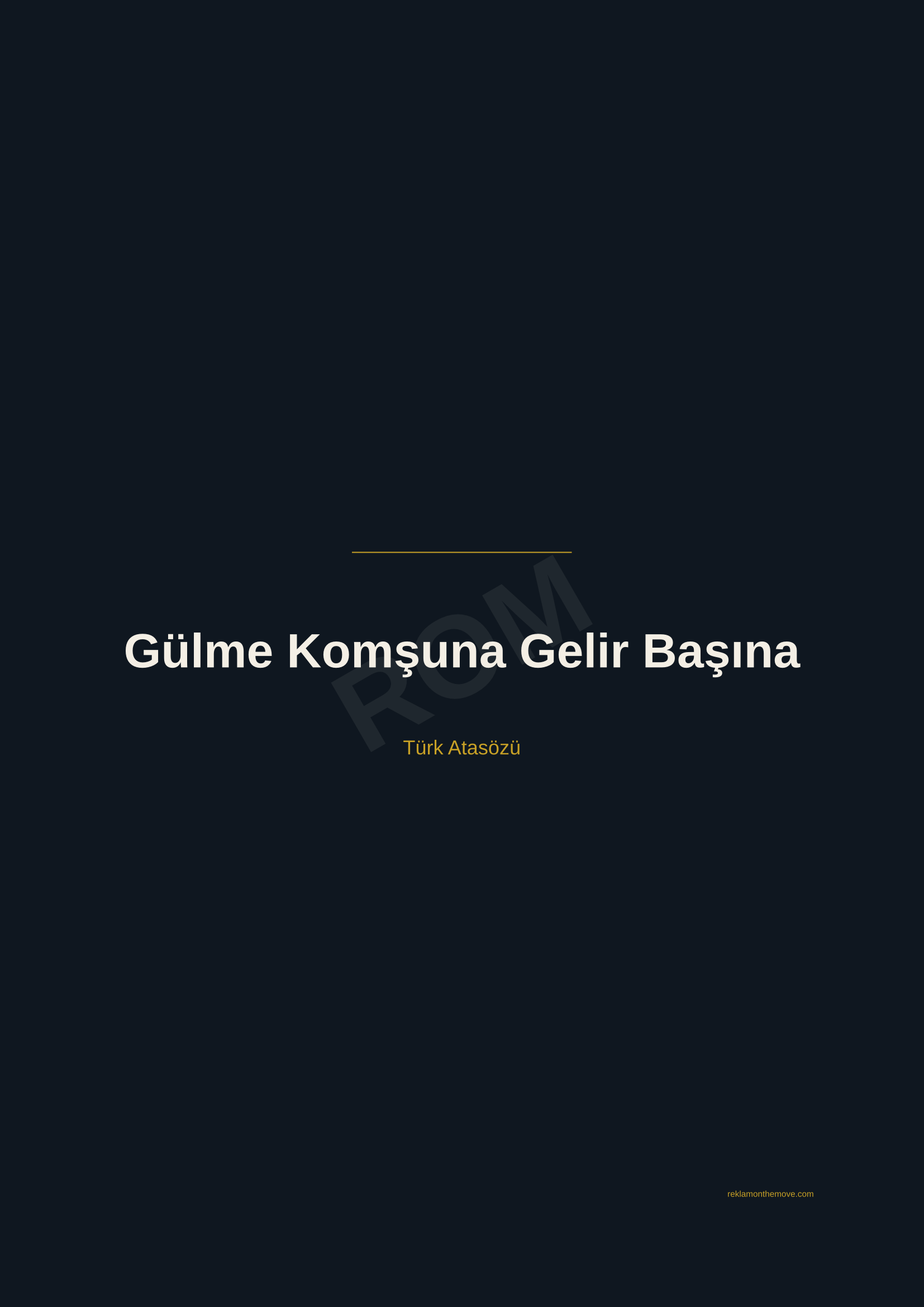 Gülme Komşuna Gelir Başına · Gece · A2 — ROM dijital ürün önizlemesi (filigranlı)