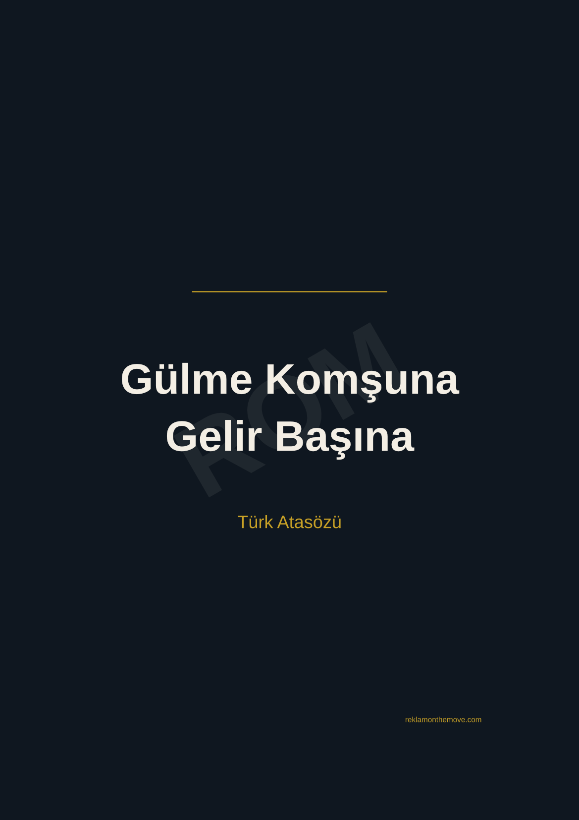 Gülme Komşuna Gelir Başına · Gece · A3 — ROM dijital ürün önizlemesi (filigranlı)