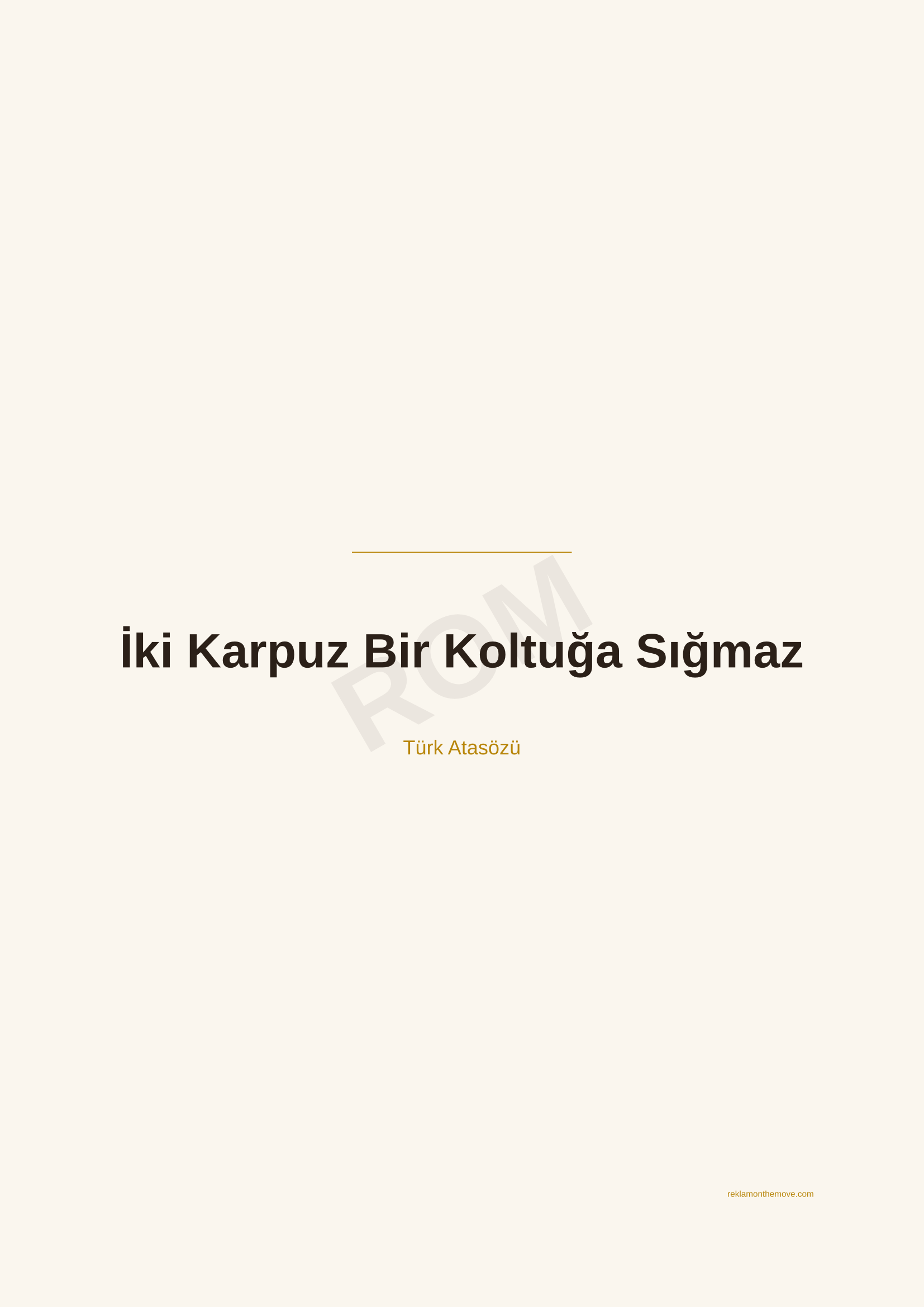 İki Karpuz Bir Koltuğa Sığmaz · Espresso — ROM dijital ürün önizlemesi (filigranlı)