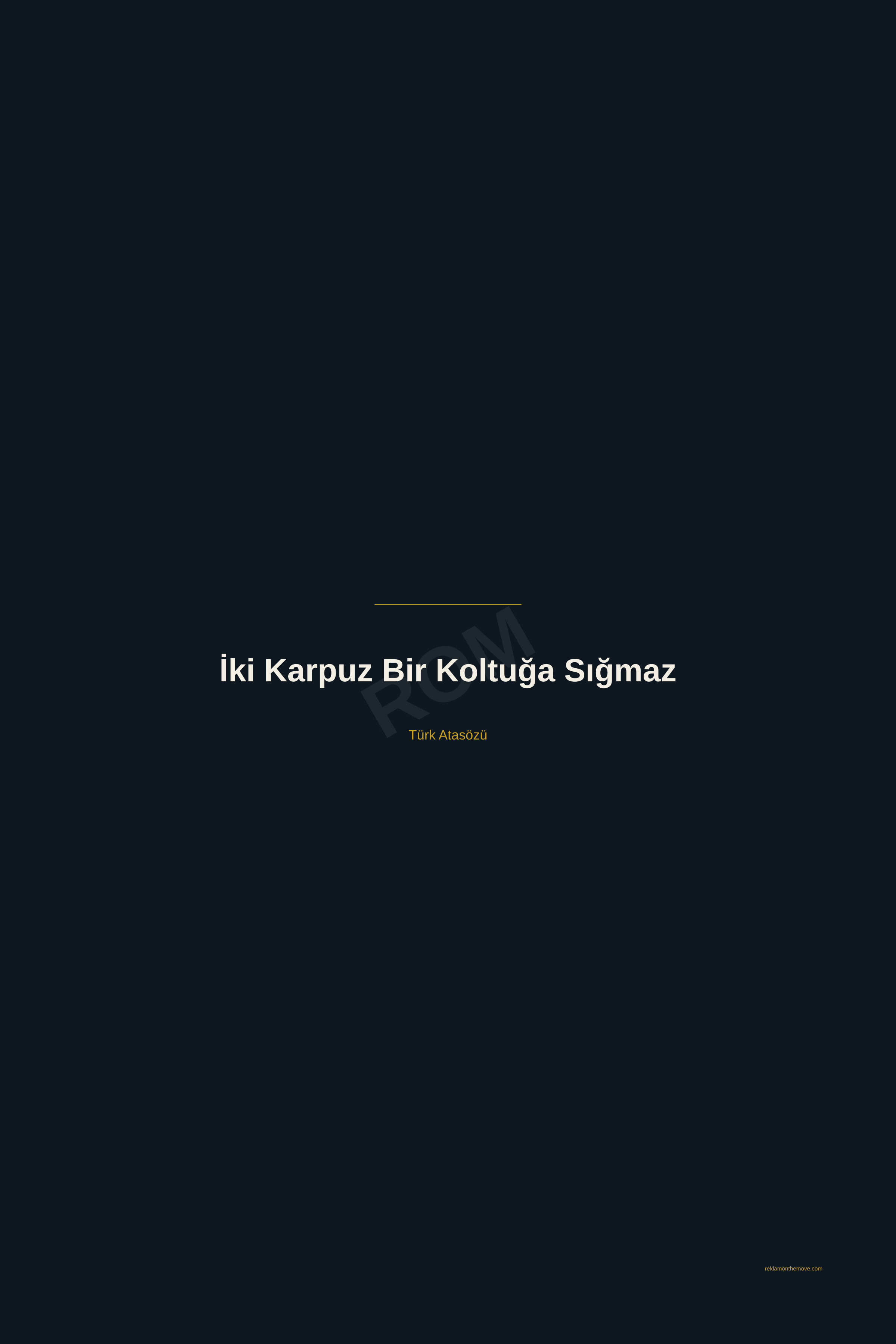 İki Karpuz Bir Koltuğa Sığmaz · Gece · 24×36" — ROM dijital ürün önizlemesi (filigranlı)