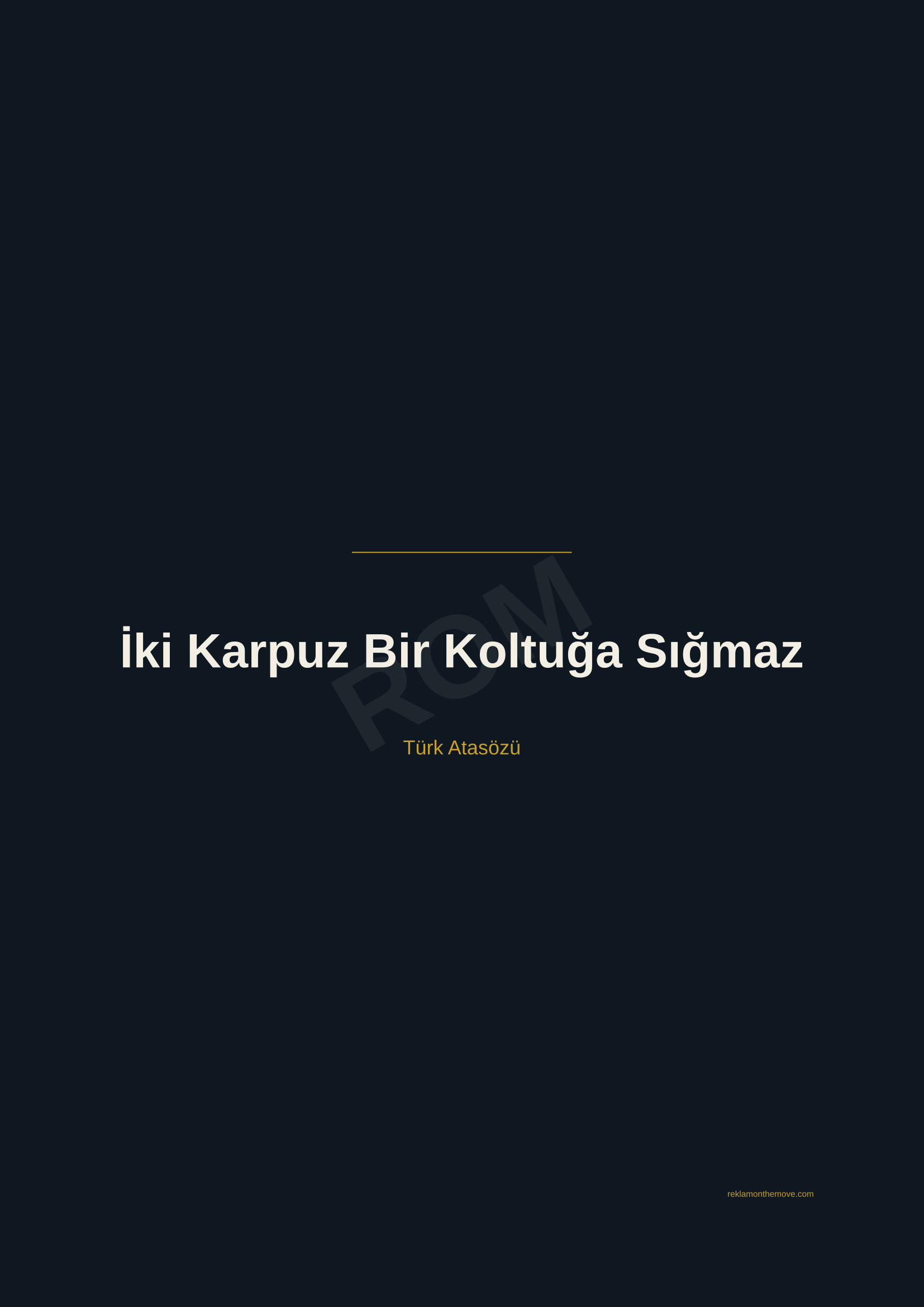 İki Karpuz Bir Koltuğa Sığmaz · Gece · A2 — ROM dijital ürün önizlemesi (filigranlı)