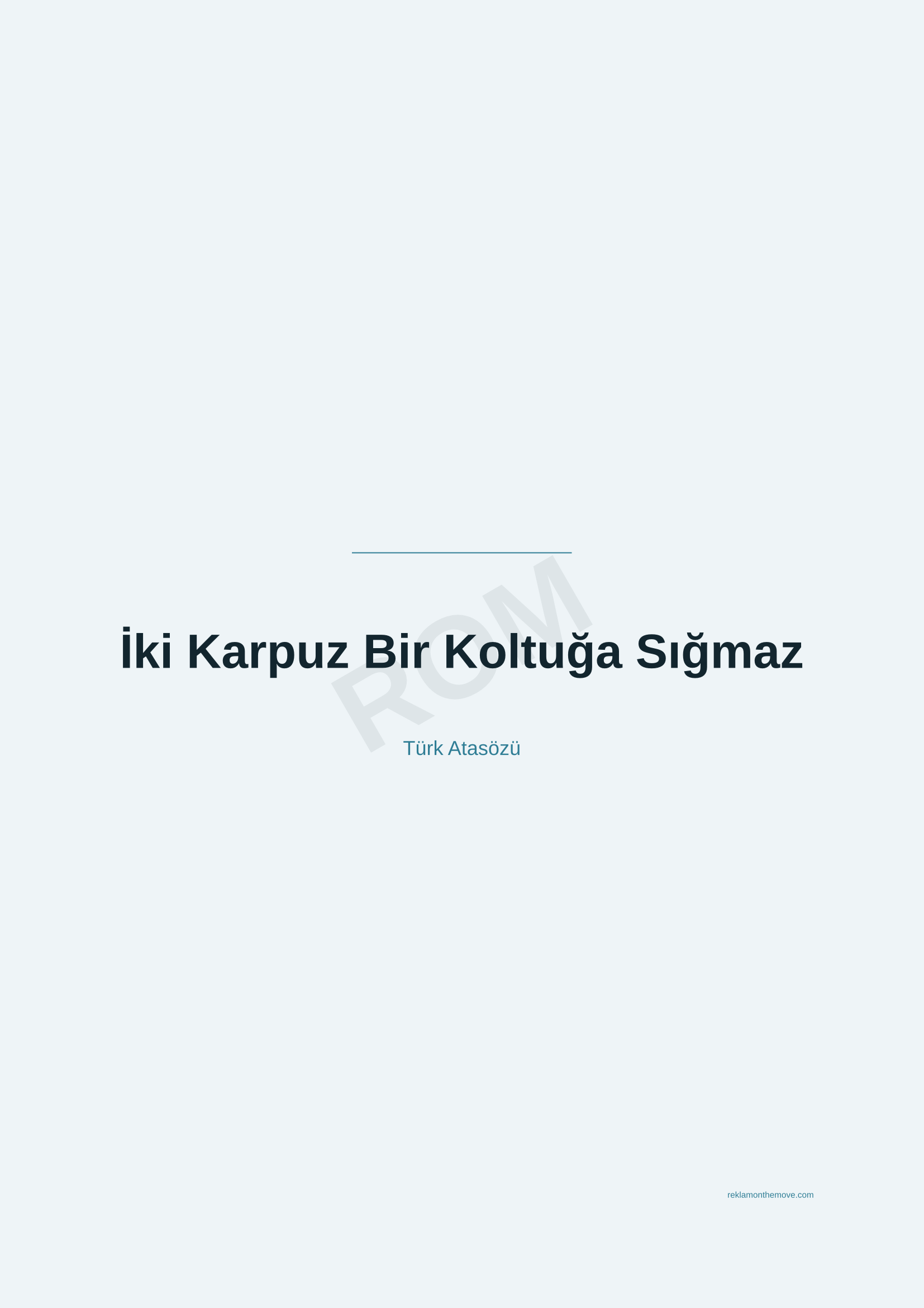 İki Karpuz Bir Koltuğa Sığmaz · Okyanus · A2 — ROM dijital ürün önizlemesi (filigranlı)