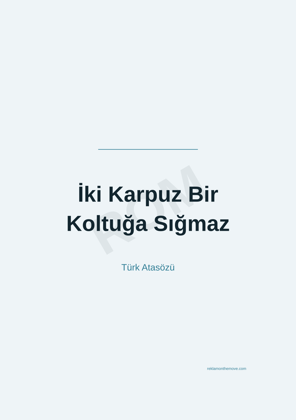 İki Karpuz Bir Koltuğa Sığmaz · Okyanus · A3 — ROM dijital ürün önizlemesi (filigranlı)