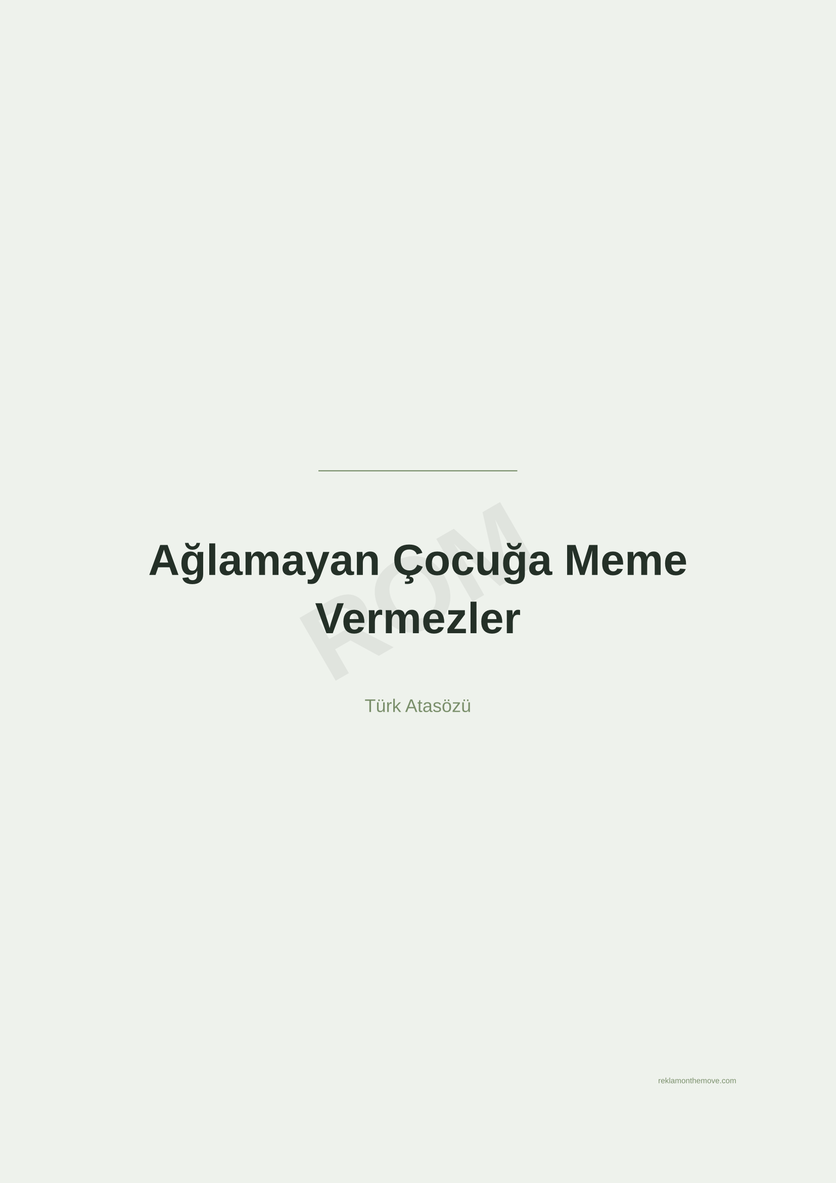 Ağlamayan Çocuğa Meme Vermezler · Adaçayı — ROM dijital ürün önizlemesi (filigranlı)