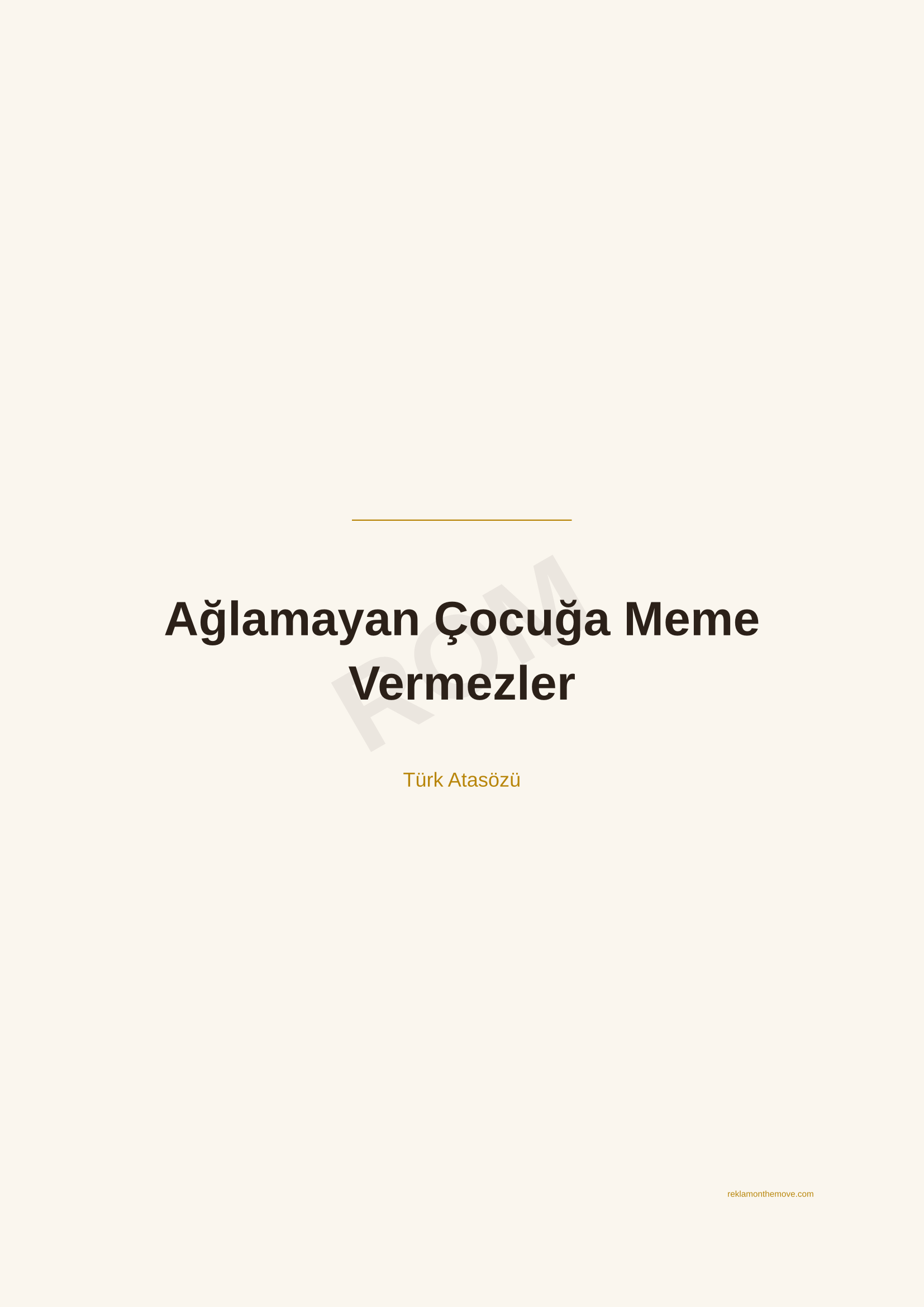 Ağlamayan Çocuğa Meme Vermezler · Espresso — ROM dijital ürün önizlemesi (filigranlı)