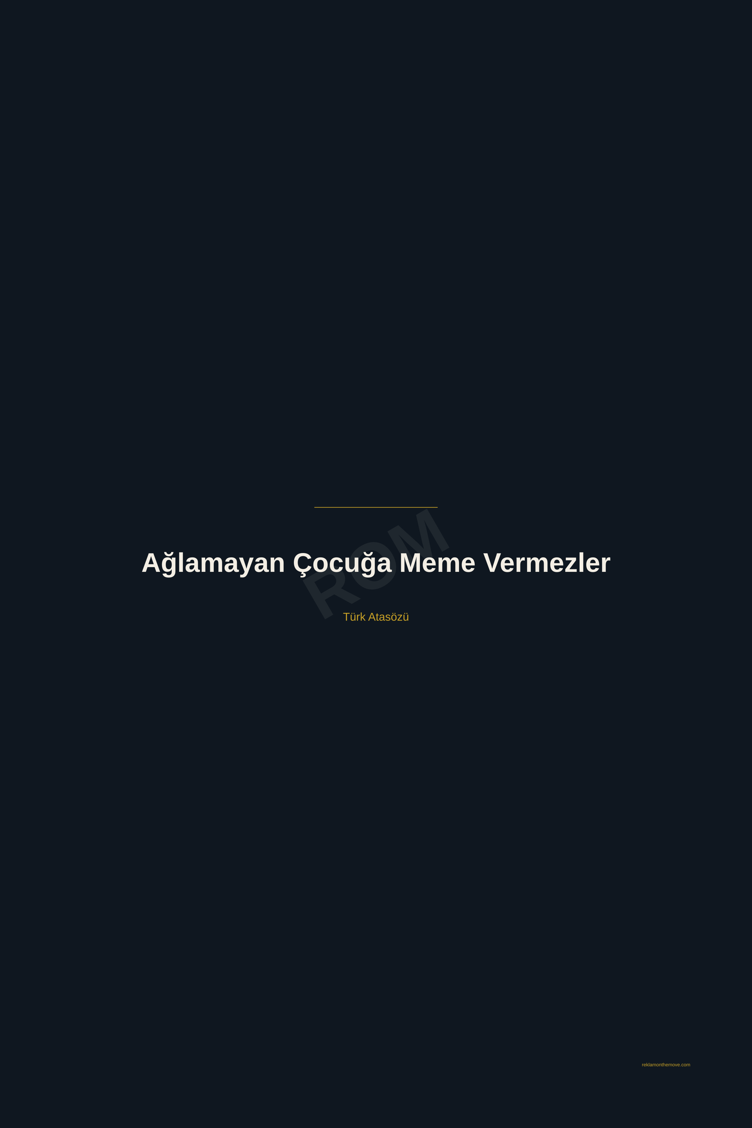 Ağlamayan Çocuğa Meme Vermezler · Gece · 24×36" — ROM dijital ürün önizlemesi (filigranlı)