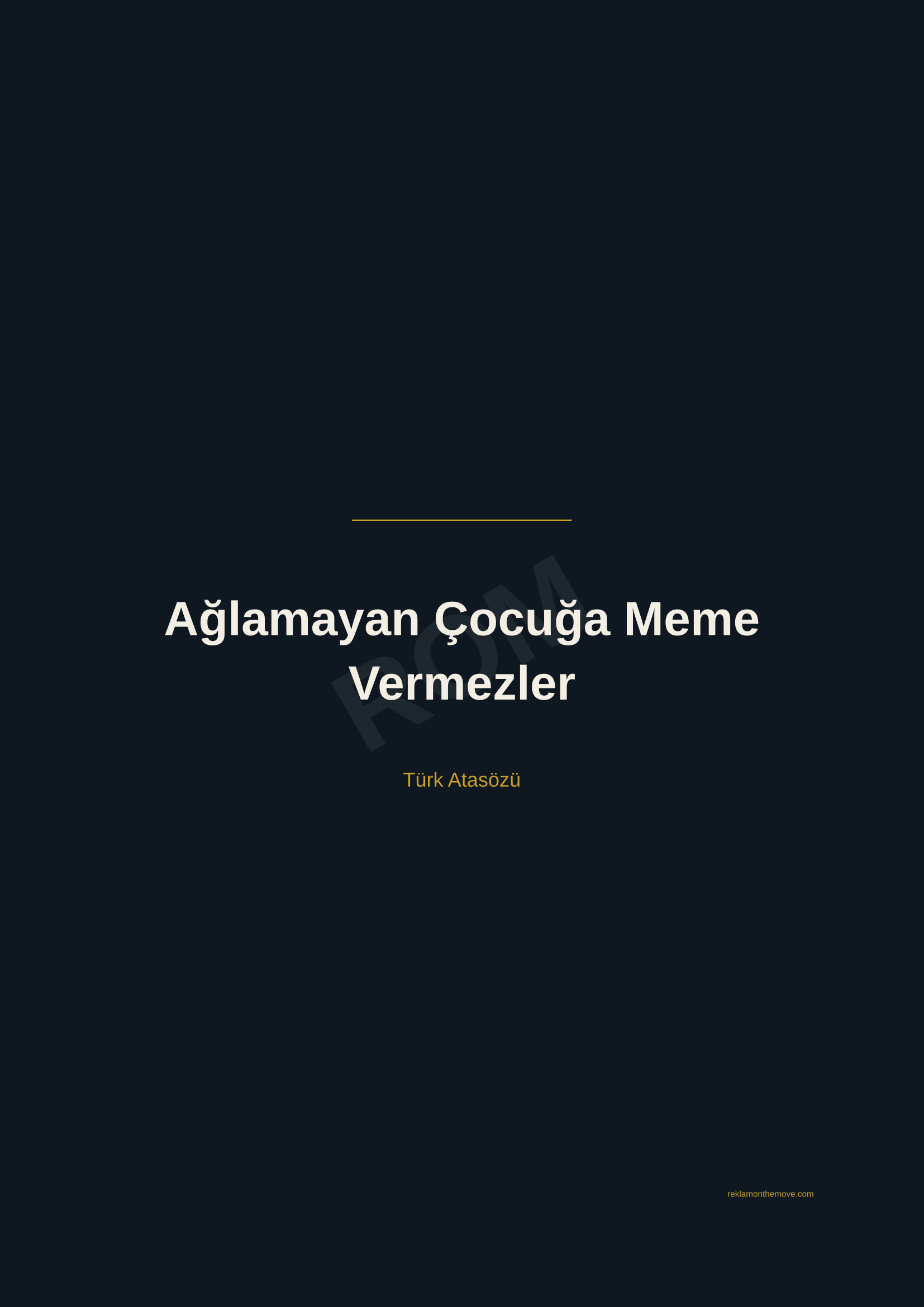 Ağlamayan Çocuğa Meme Vermezler · Gece · A2 — ROM dijital ürün önizlemesi (filigranlı)