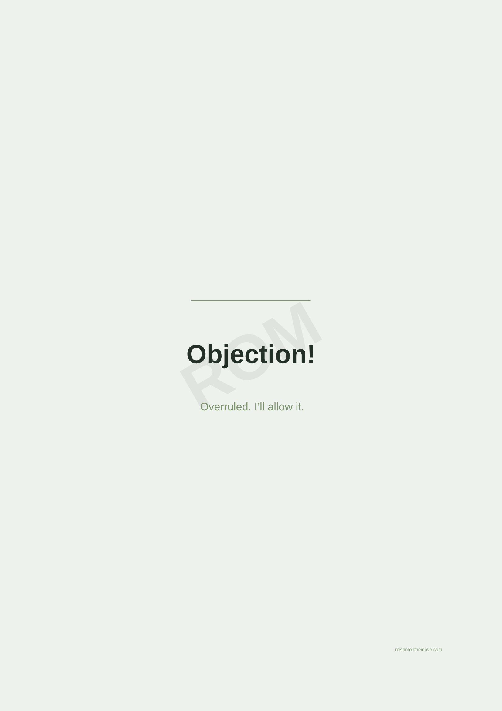Objection! · Adaçayı — ROM dijital ürün önizlemesi (filigranlı)